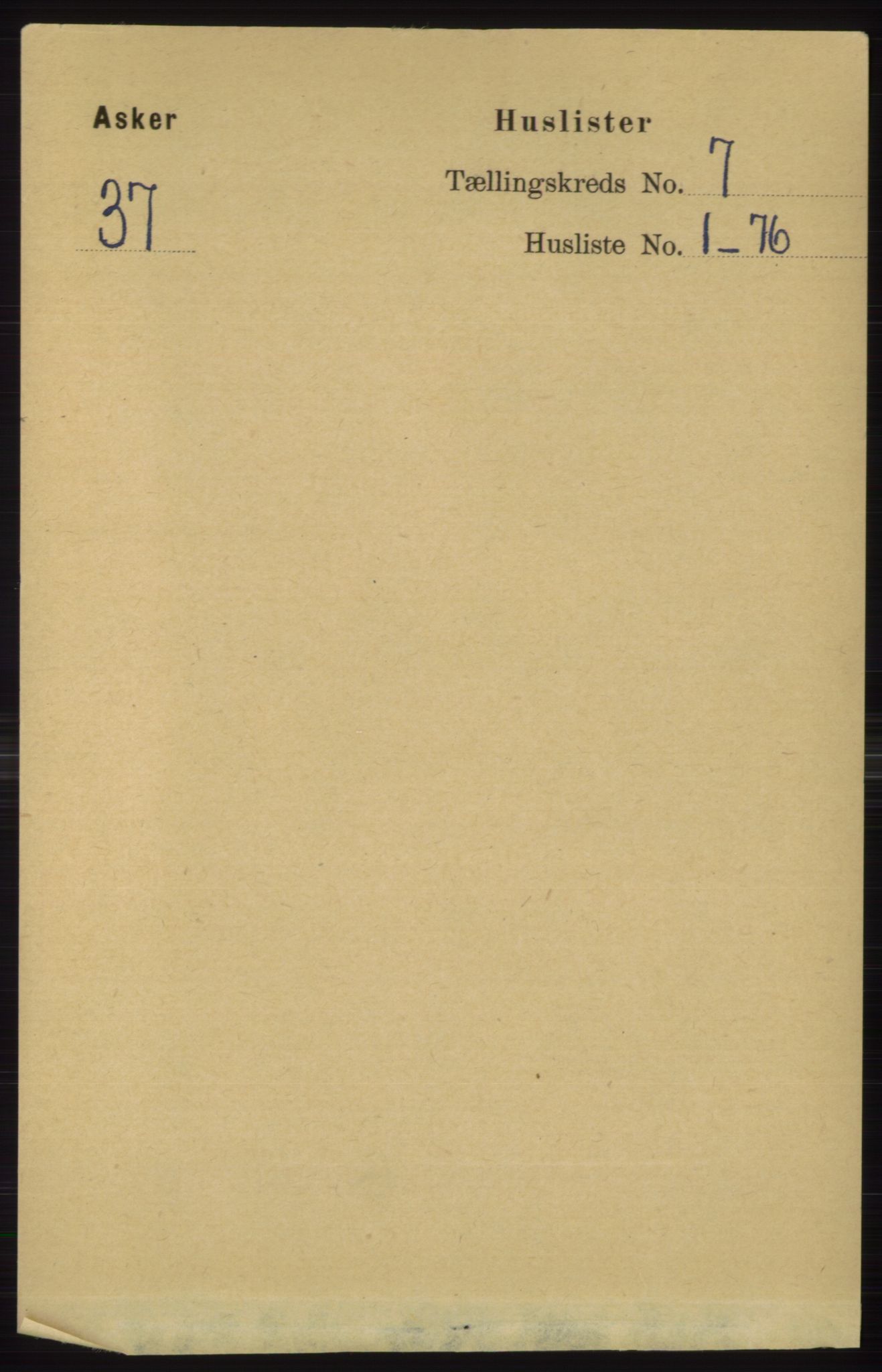 RA, 1891 census for 0220 Asker, 1891, p. 4463