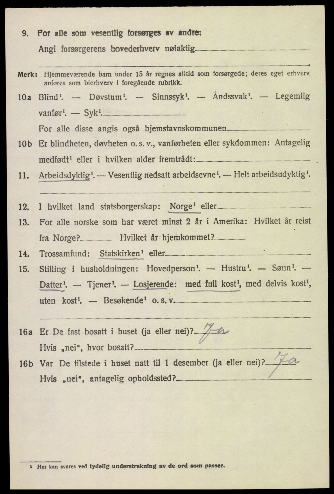 SAH, 1920 census for Stange, 1920, p. 3808