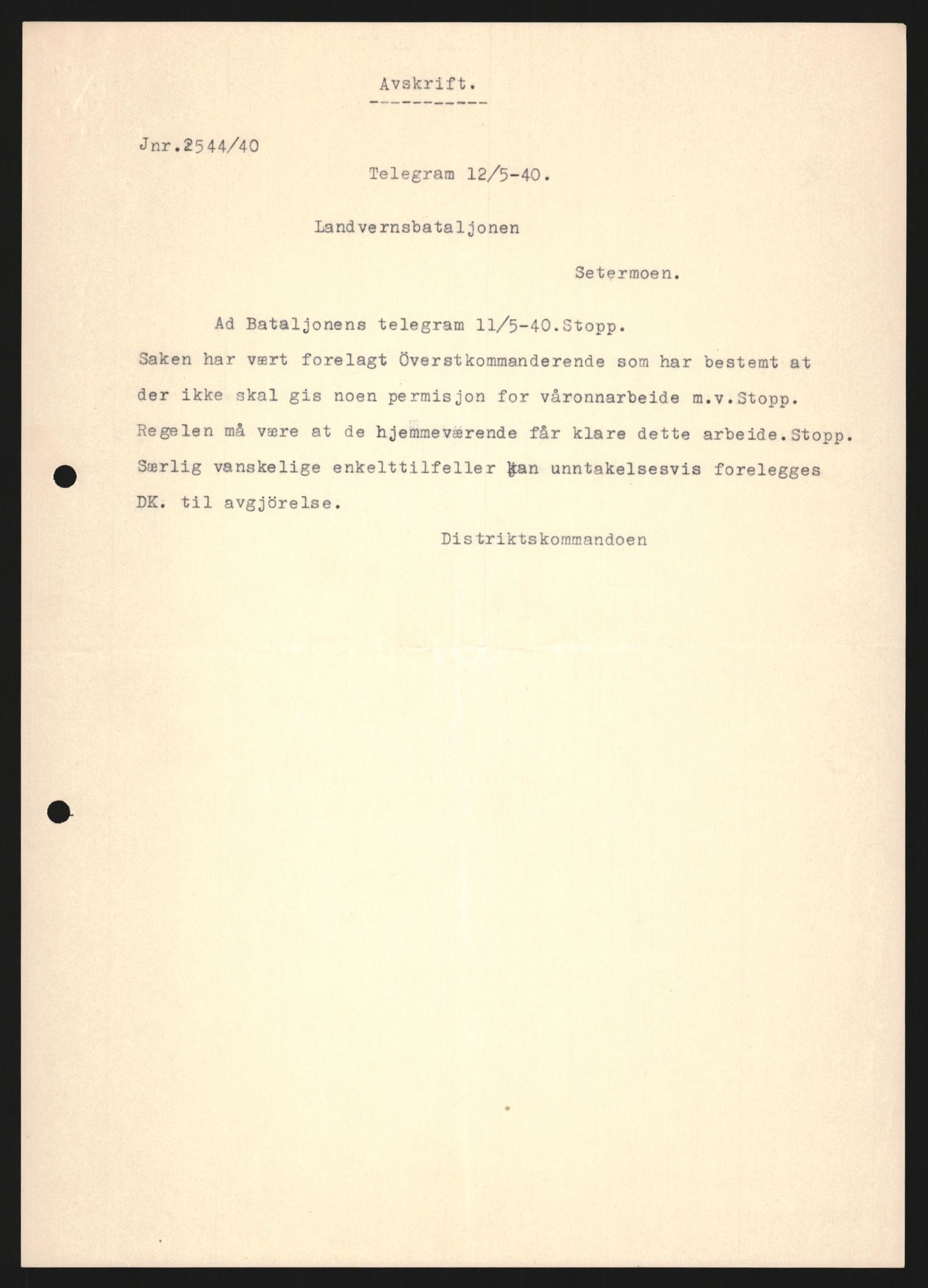 Forsvaret, Forsvarets krigshistoriske avdeling, AV/RA-RAFA-2017/Y/Yb/L0123: II-C-11-600  -  6. Divisjon med avdelinger, 1940, p. 537