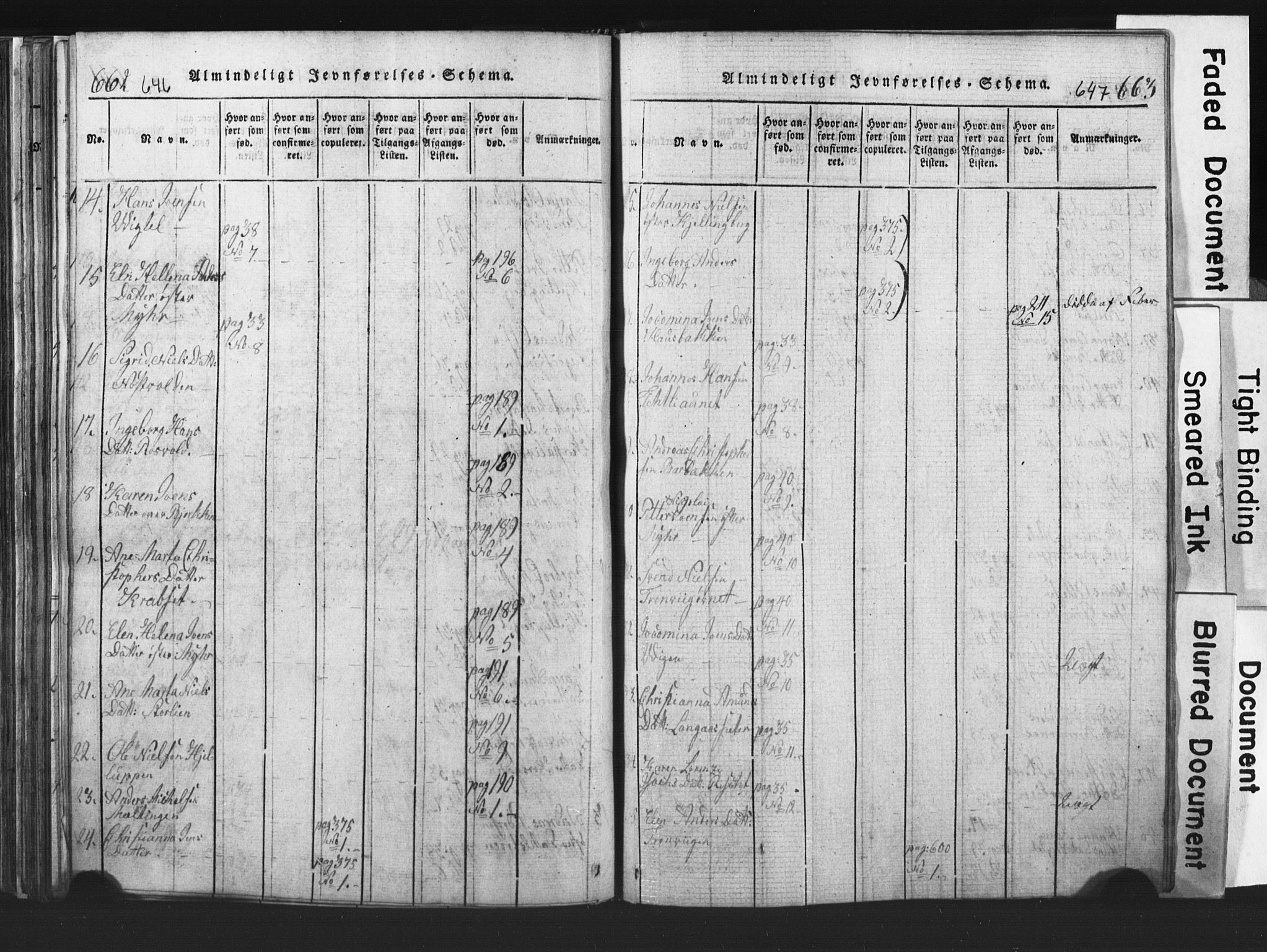 Ministerialprotokoller, klokkerbøker og fødselsregistre - Nord-Trøndelag, AV/SAT-A-1458/701/L0017: Parish register (copy) no. 701C01, 1817-1825, p. 646-647