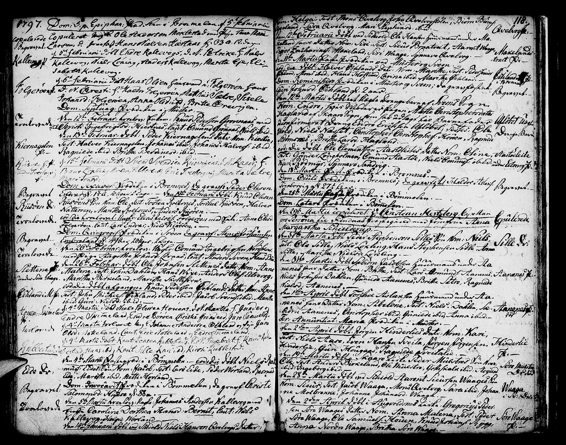 Finnås sokneprestembete, AV/SAB-A-99925/H/Ha/Haa/Haaa/L0003: Parish register (official) no. A 3, 1765-1803, p. 118