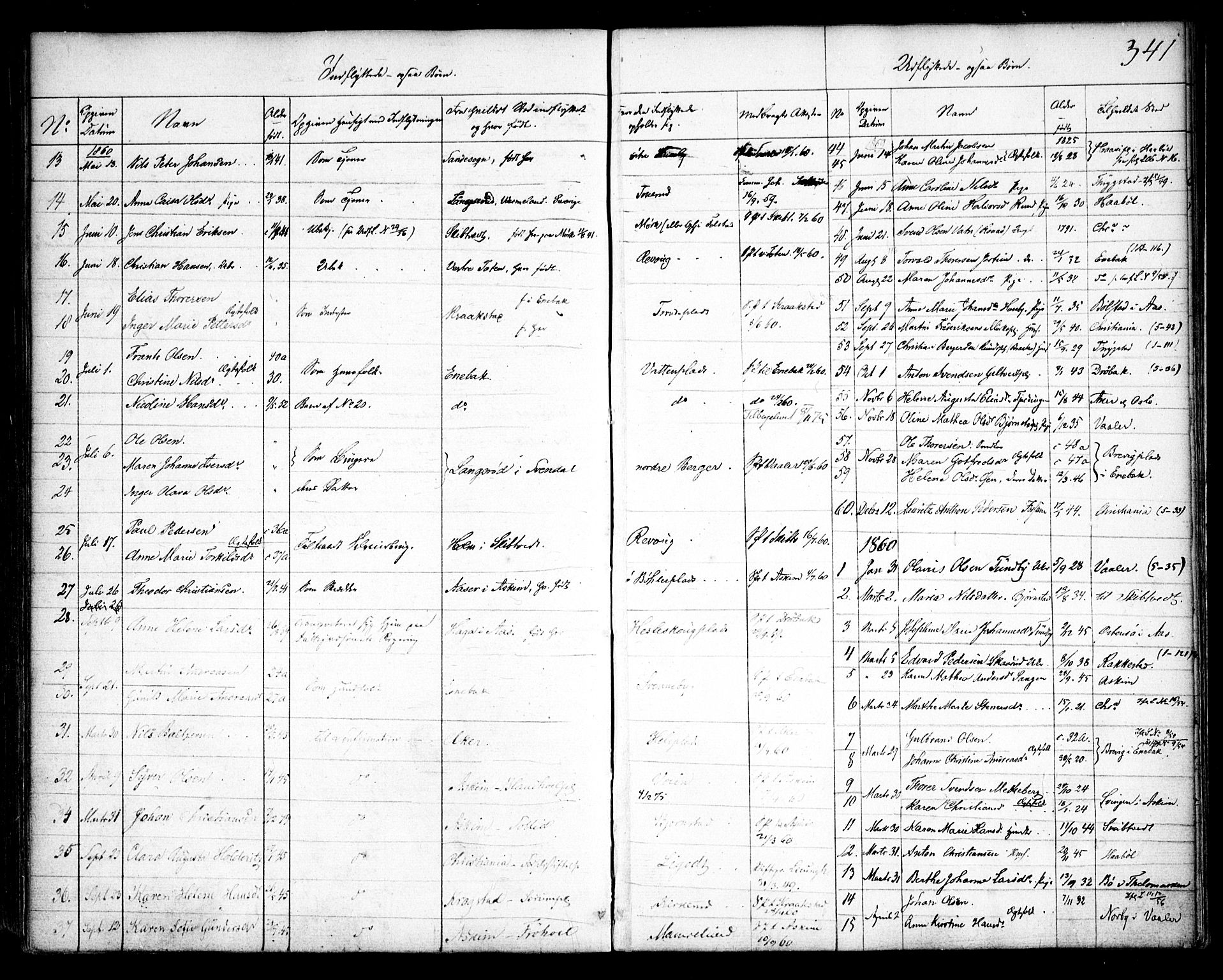 Spydeberg prestekontor Kirkebøker, SAO/A-10924/F/Fa/L0005: Parish register (official) no. I 5, 1842-1862, p. 341