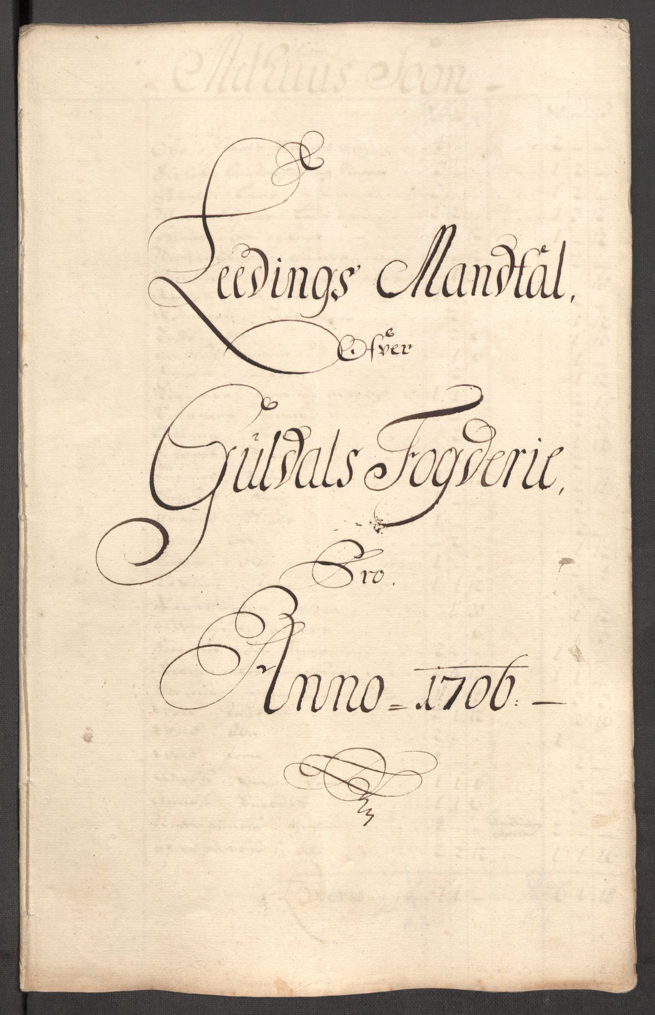 Rentekammeret inntil 1814, Reviderte regnskaper, Fogderegnskap, AV/RA-EA-4092/R60/L3956: Fogderegnskap Orkdal og Gauldal, 1706, p. 322