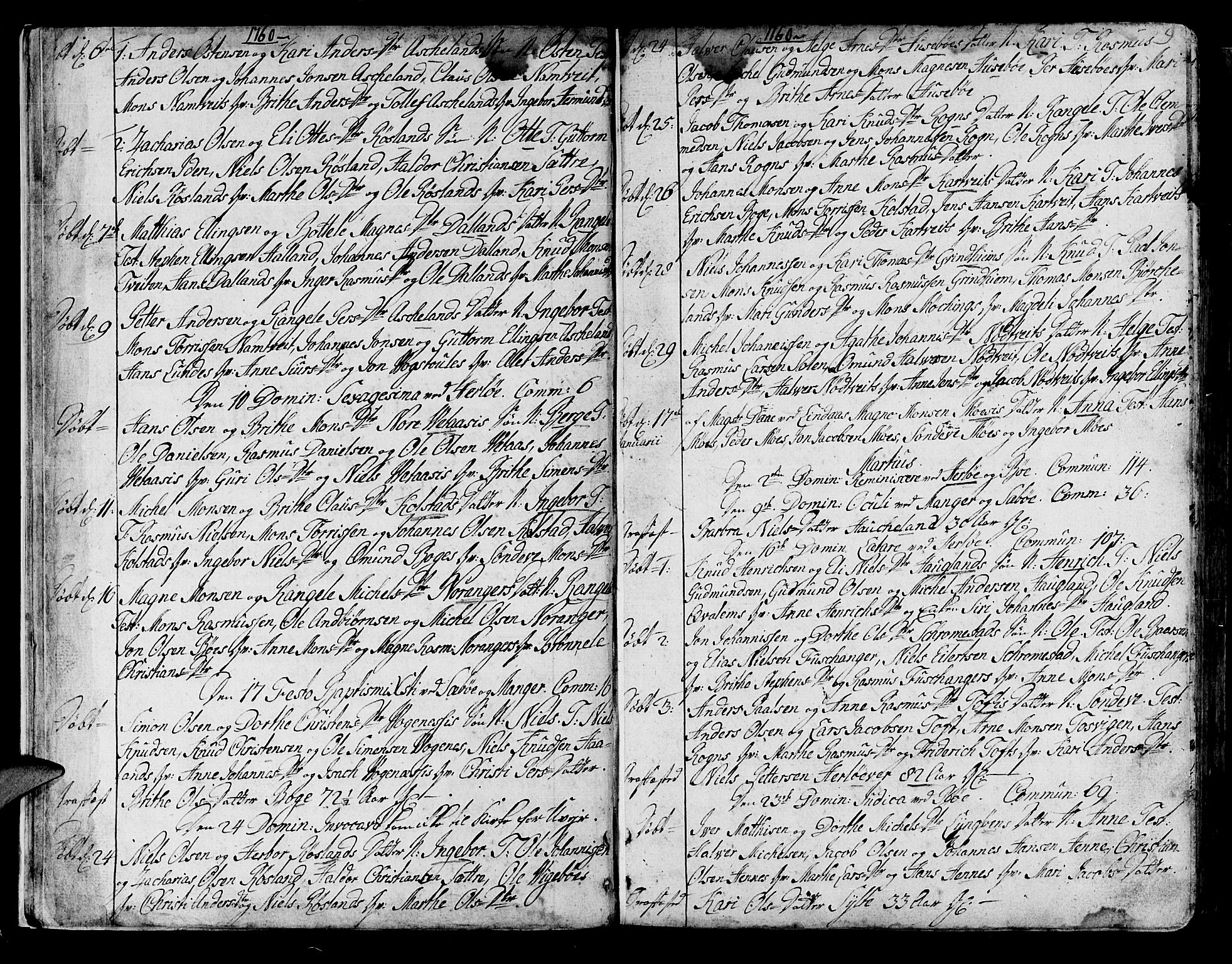 Manger sokneprestembete, AV/SAB-A-76801/H/Haa: Parish register (official) no. A 1, 1759-1791, p. 9