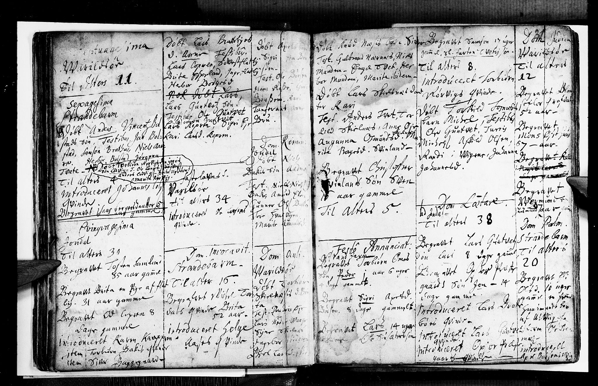 Strandebarm sokneprestembete, AV/SAB-A-78401/H/Haa: Parish register (official) no. A 1, 1670-1726, p. 31