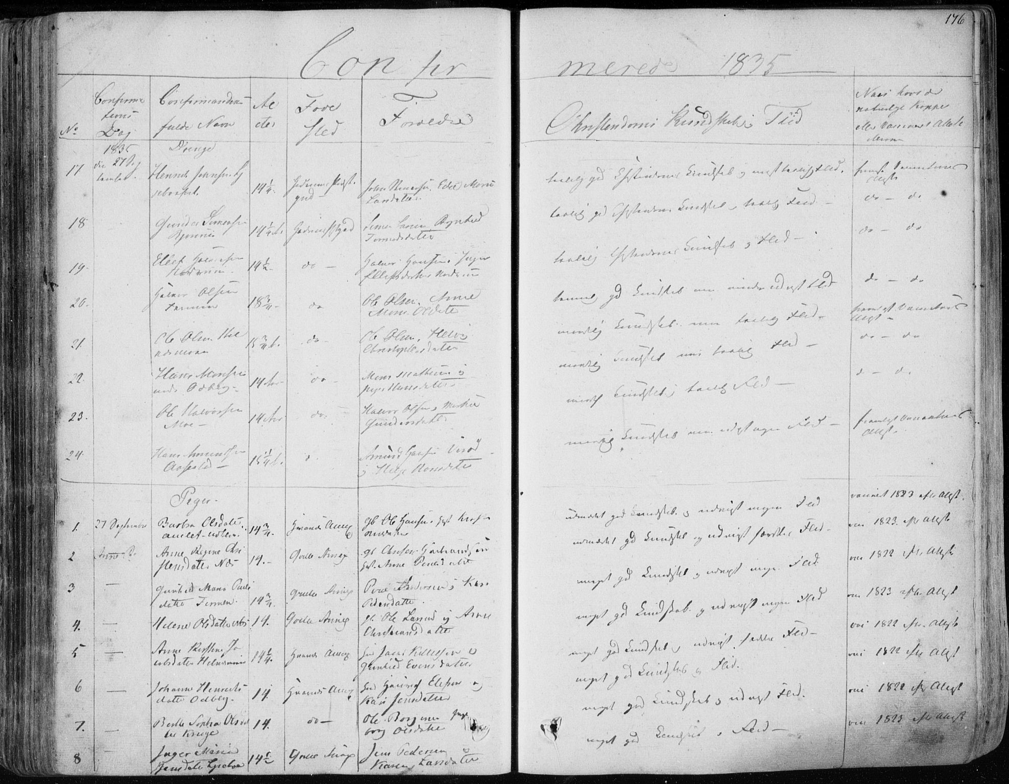 Hedrum kirkebøker, AV/SAKO-A-344/F/Fa/L0005: Parish register (official) no. I 5, 1835-1848, p. 176