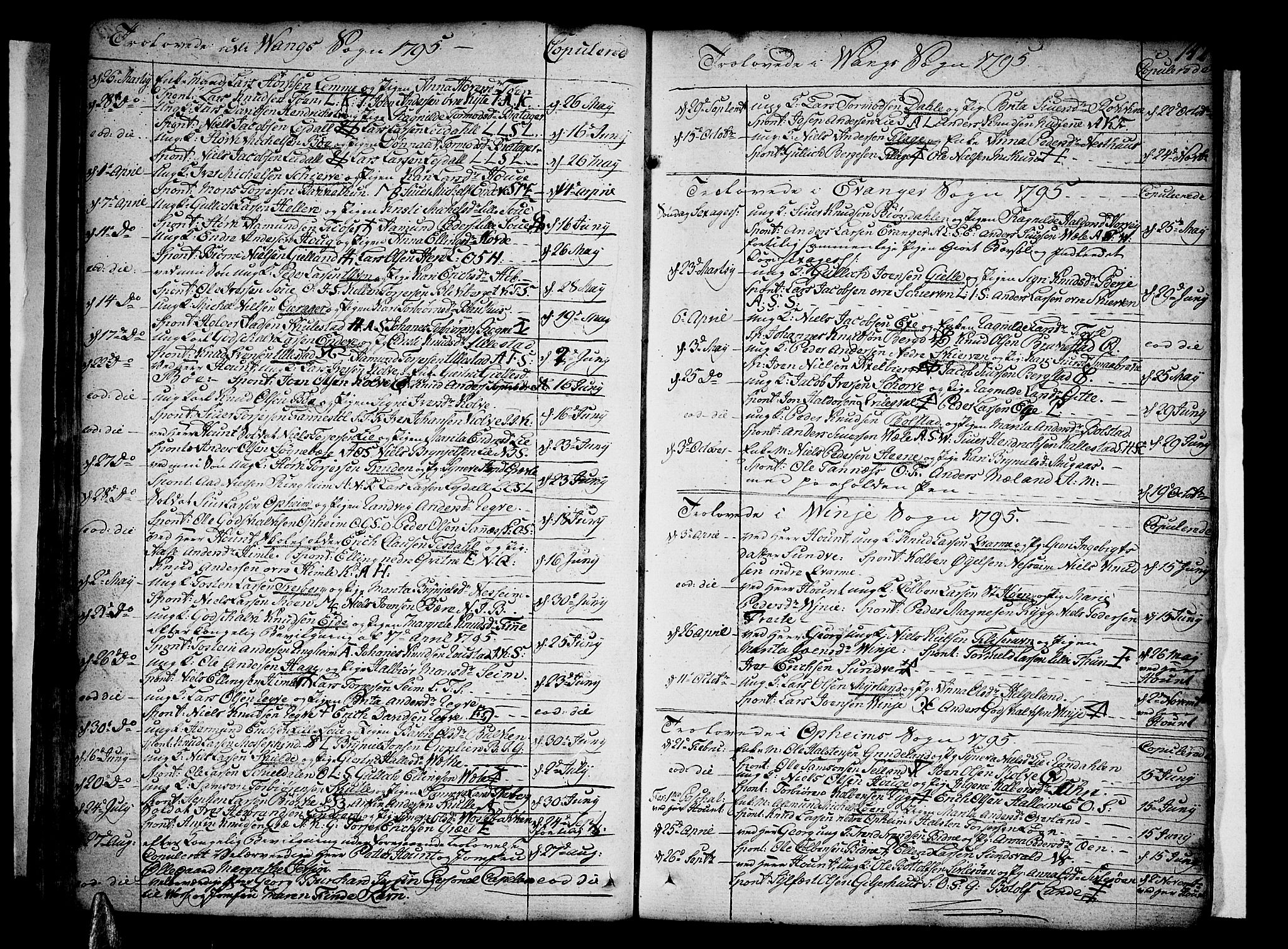 Voss sokneprestembete, SAB/A-79001/H/Haa: Parish register (official) no. A 9, 1780-1810, p. 142