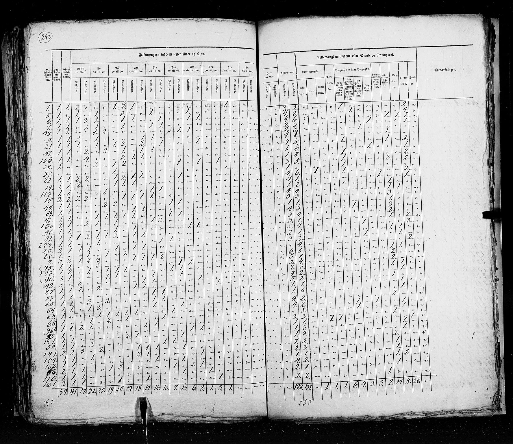 RA, Census 1825, vol. 20: Fredrikshald-Kragerø, 1825, p. 243