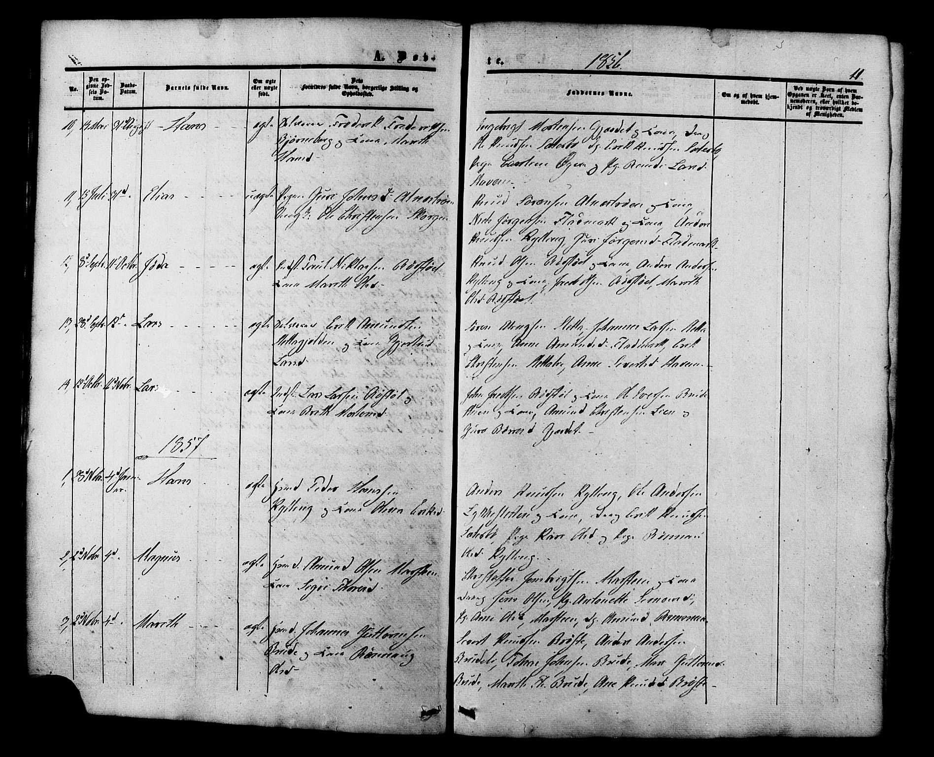 Ministerialprotokoller, klokkerbøker og fødselsregistre - Møre og Romsdal, SAT/A-1454/546/L0594: Parish register (official) no. 546A02, 1854-1882, p. 11
