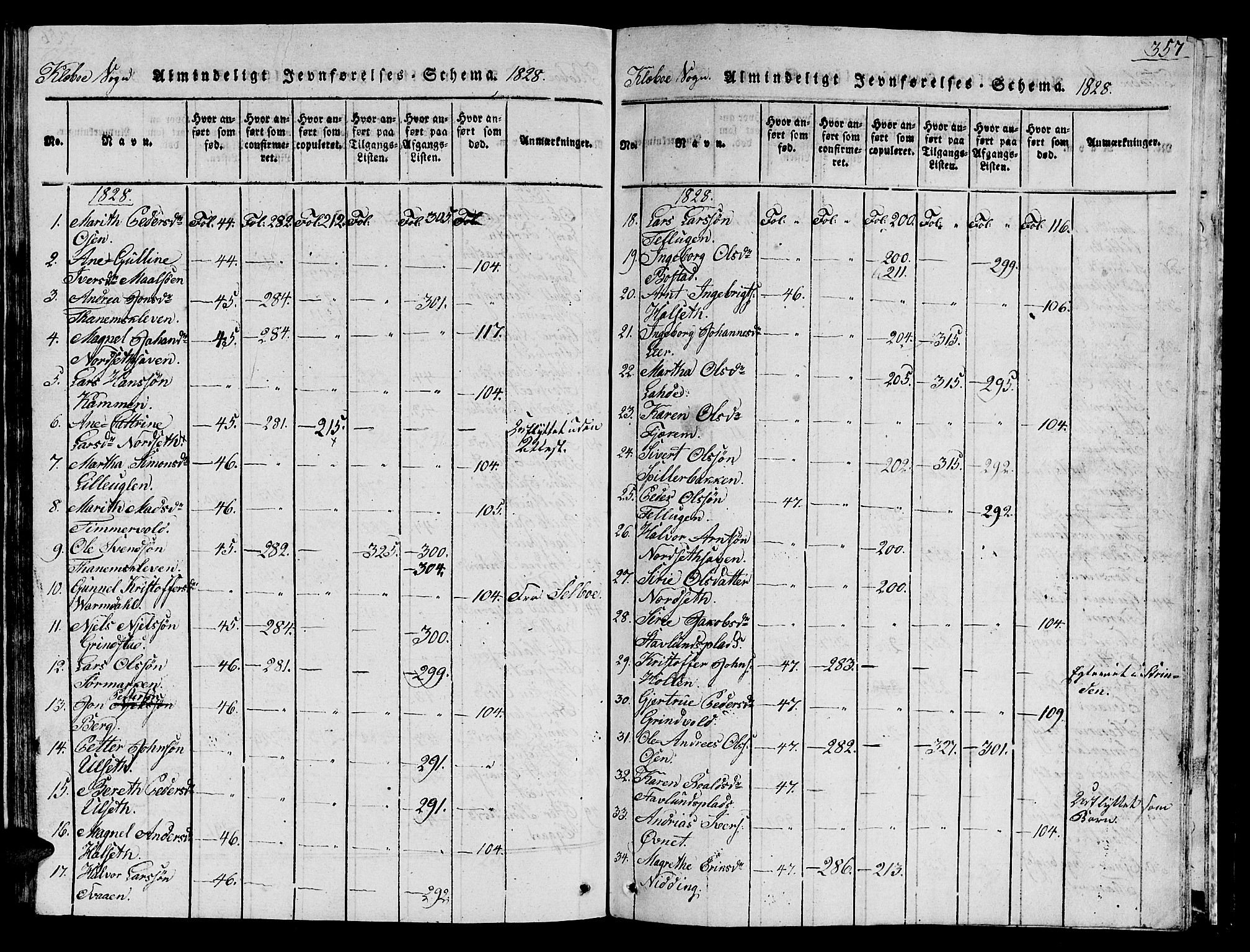 Ministerialprotokoller, klokkerbøker og fødselsregistre - Sør-Trøndelag, AV/SAT-A-1456/618/L0450: Parish register (copy) no. 618C01, 1816-1865, p. 357