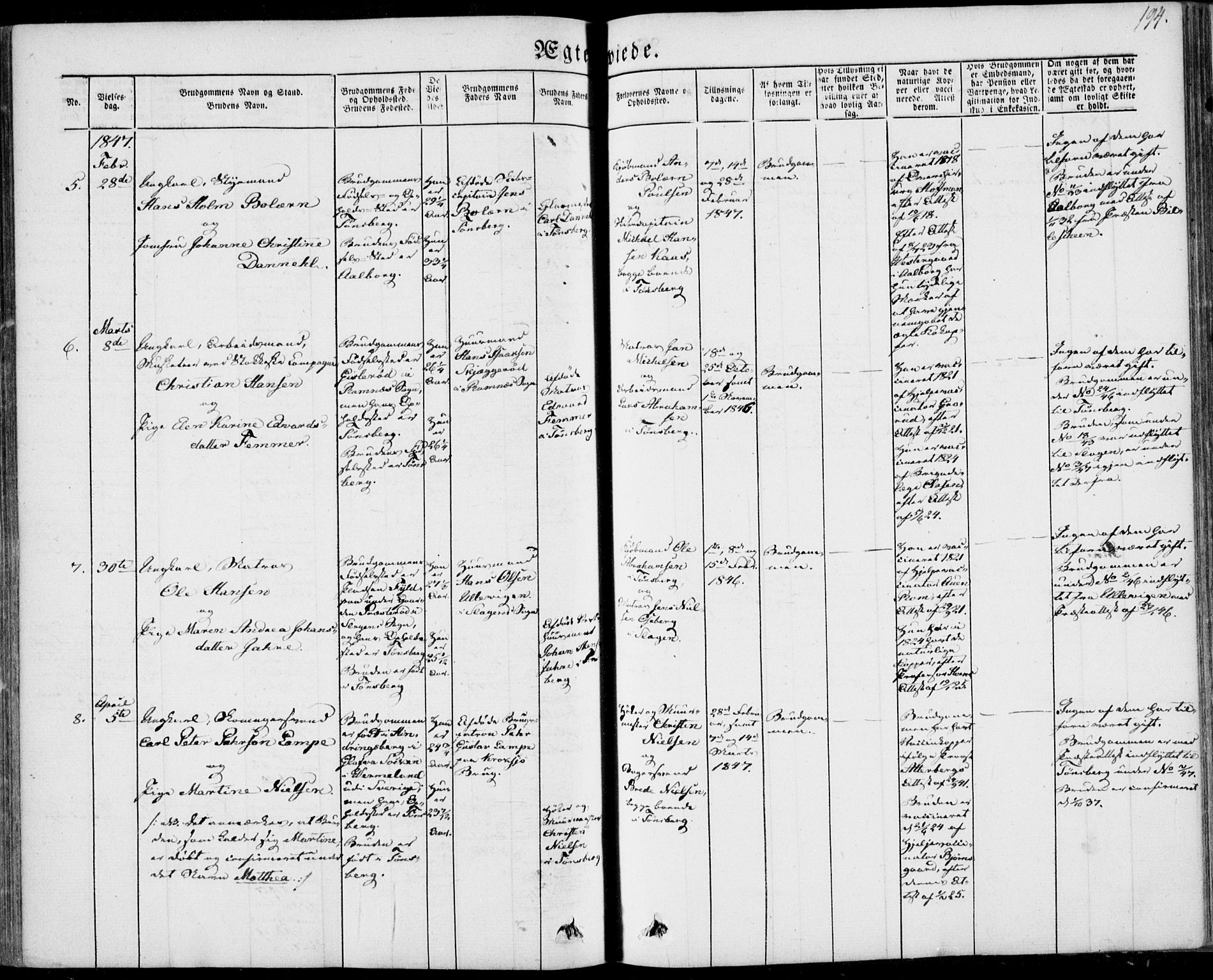 Tønsberg kirkebøker, SAKO/A-330/F/Fa/L0007: Parish register (official) no. I 7, 1845-1854, p. 194