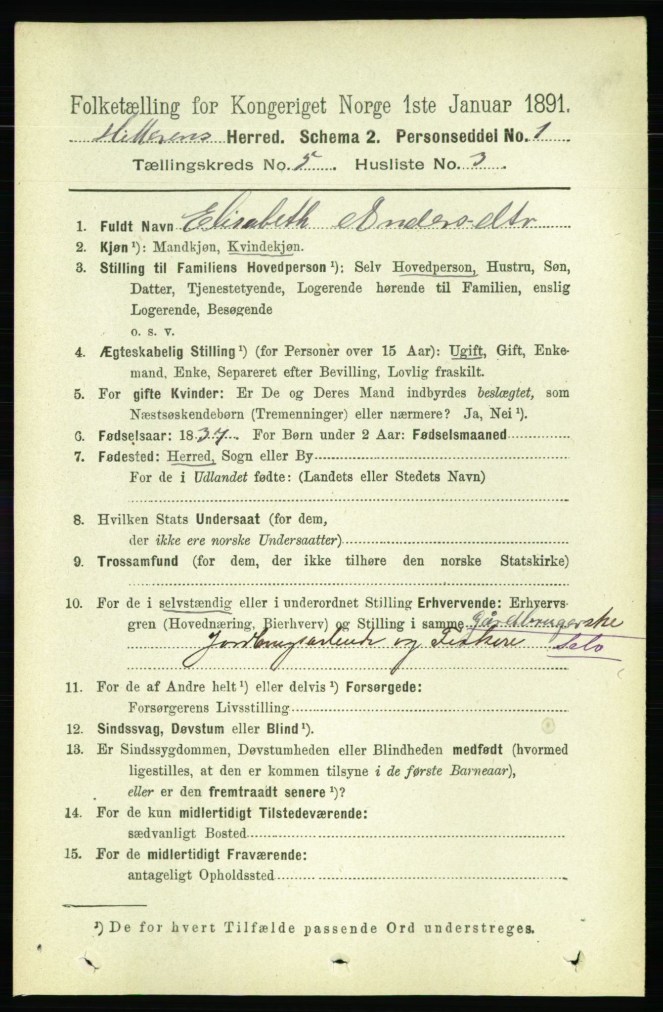 RA, 1891 census for 1617 Hitra, 1891, p. 902