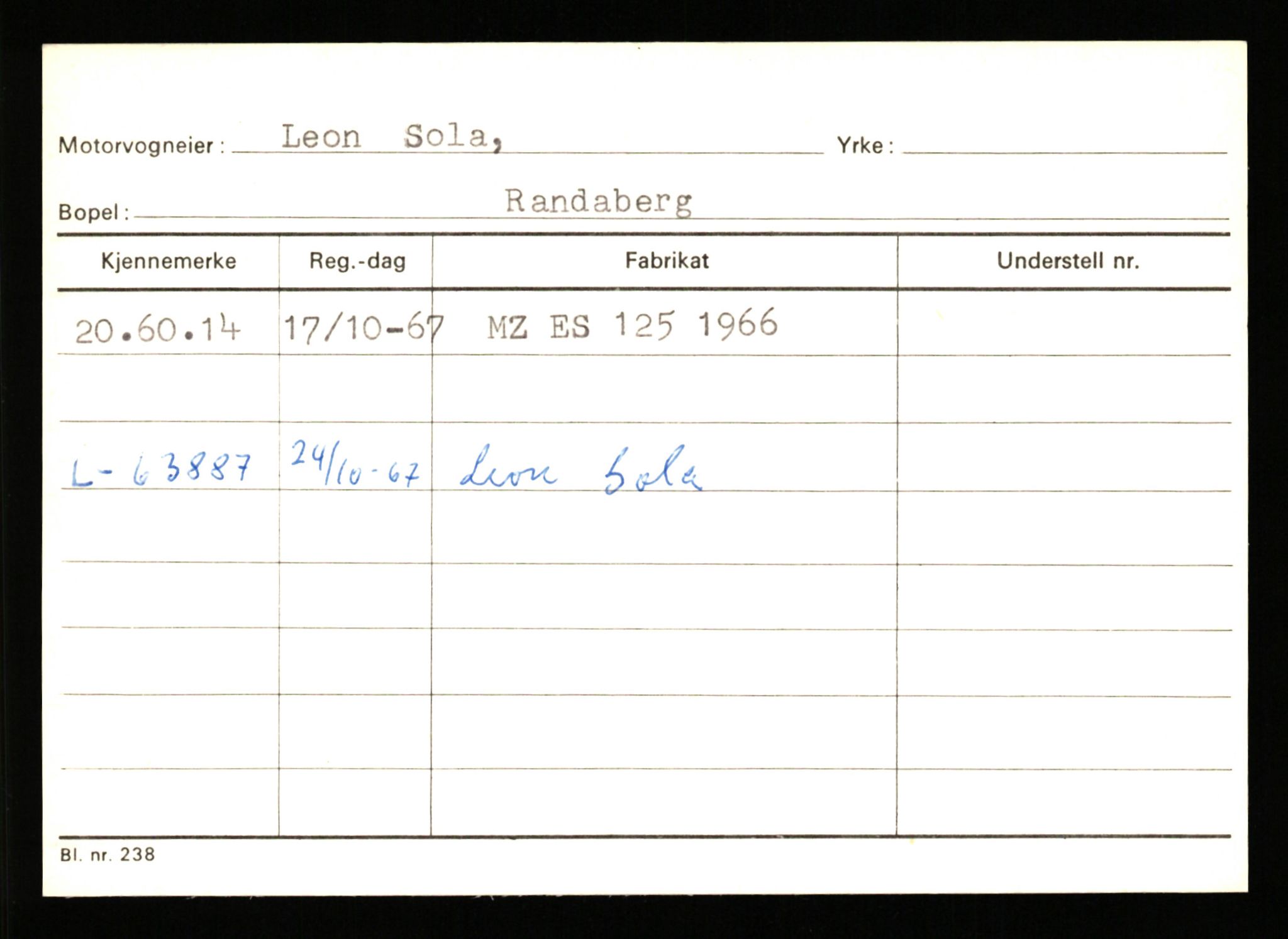 Stavanger trafikkstasjon, AV/SAST-A-101942/0/G/L0010: Registreringsnummer: 130000 - 239953, 1930-1971, p. 2365