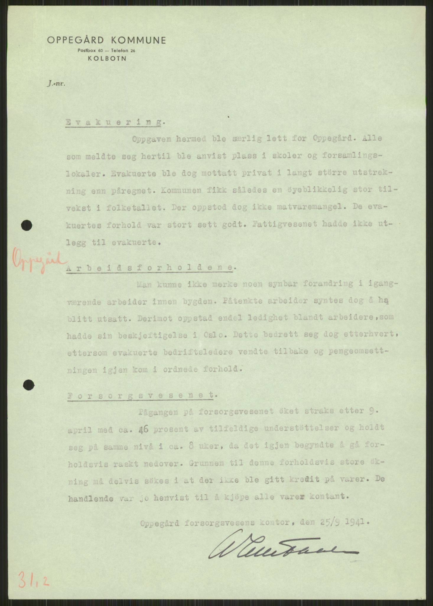 Forsvaret, Forsvarets krigshistoriske avdeling, AV/RA-RAFA-2017/Y/Ya/L0013: II-C-11-31 - Fylkesmenn.  Rapporter om krigsbegivenhetene 1940., 1940, p. 816