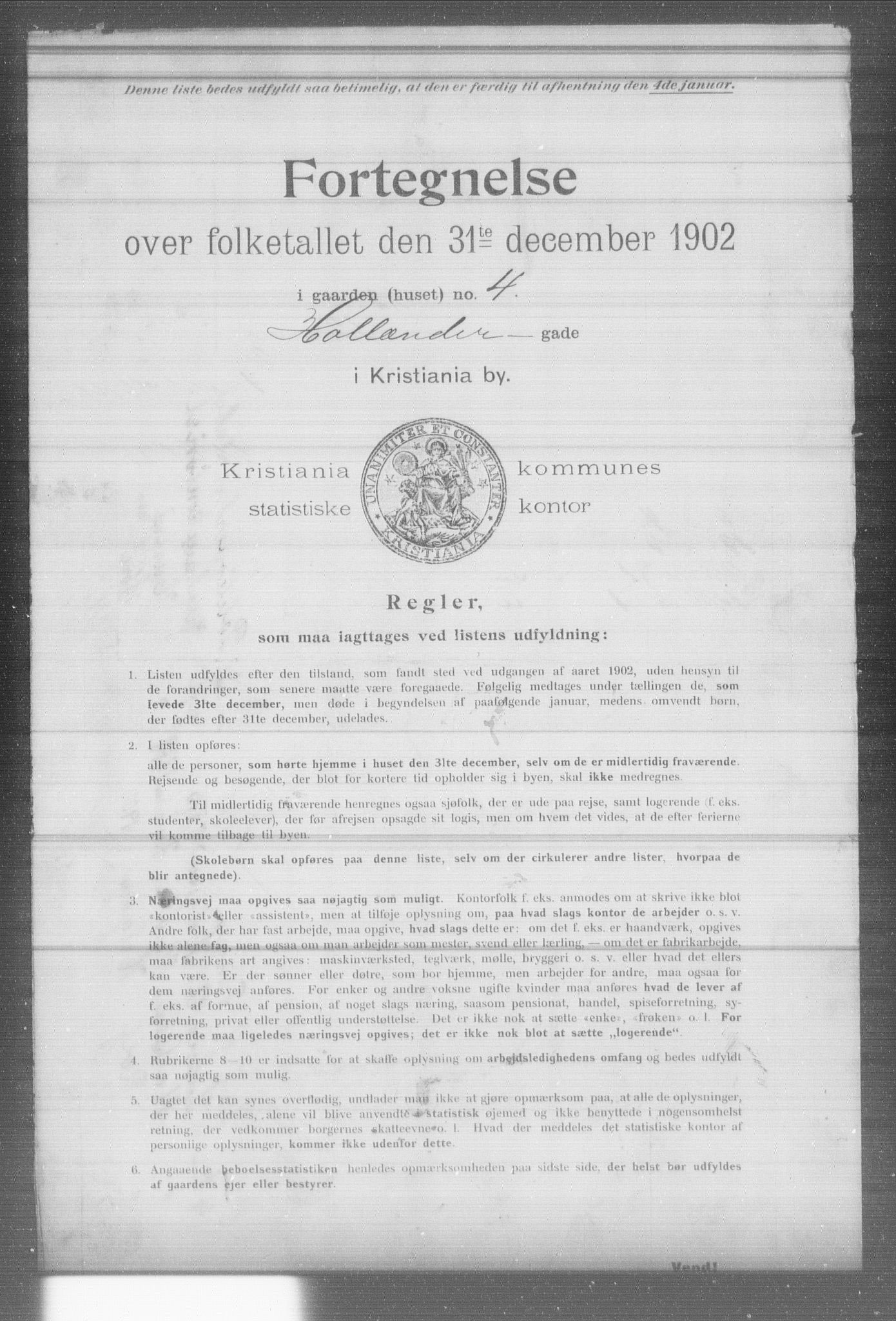 OBA, Municipal Census 1902 for Kristiania, 1902, p. 7715