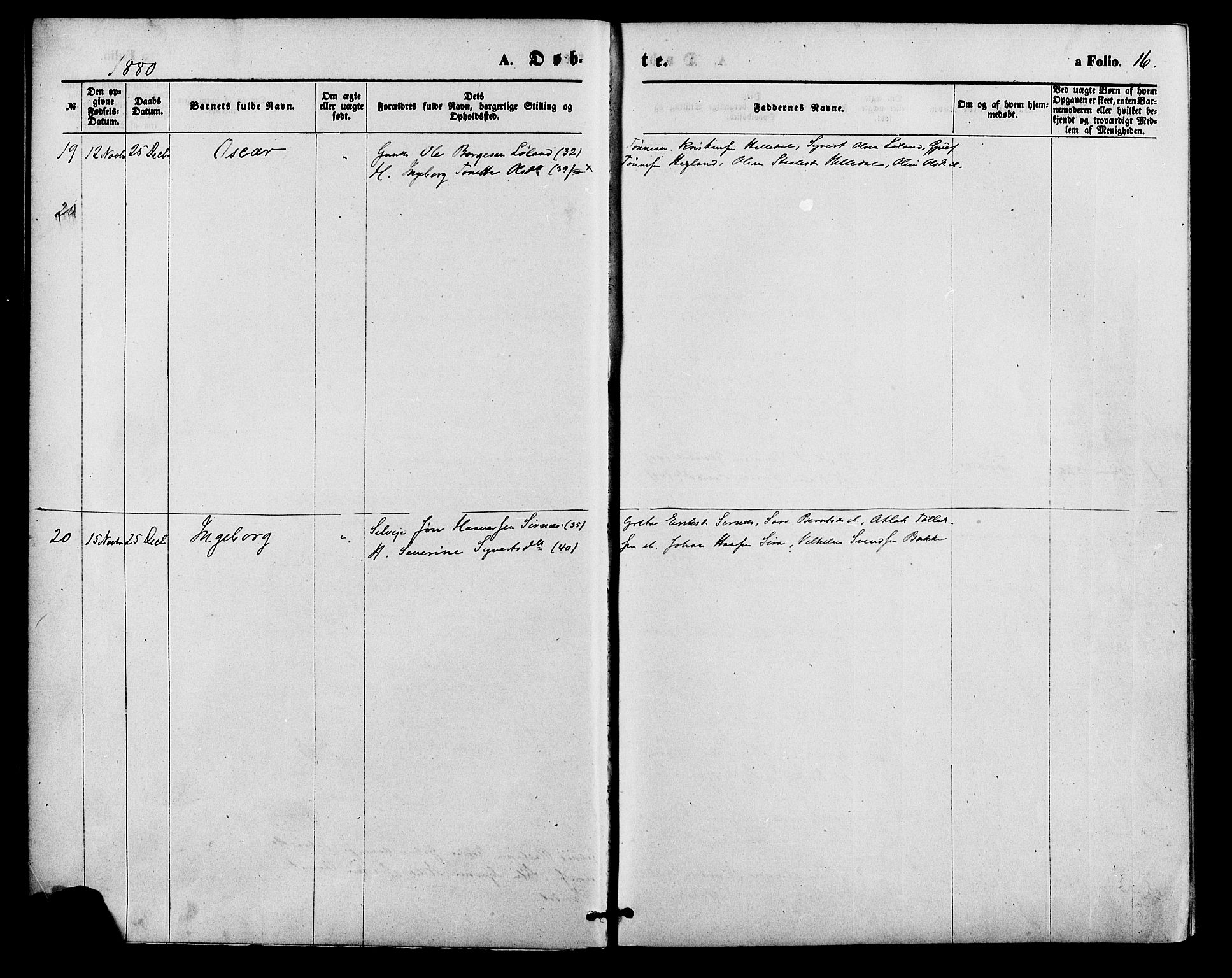 Bakke sokneprestkontor, AV/SAK-1111-0002/F/Fa/Faa/L0007: Parish register (official) no. A 7, 1877-1886, p. 16