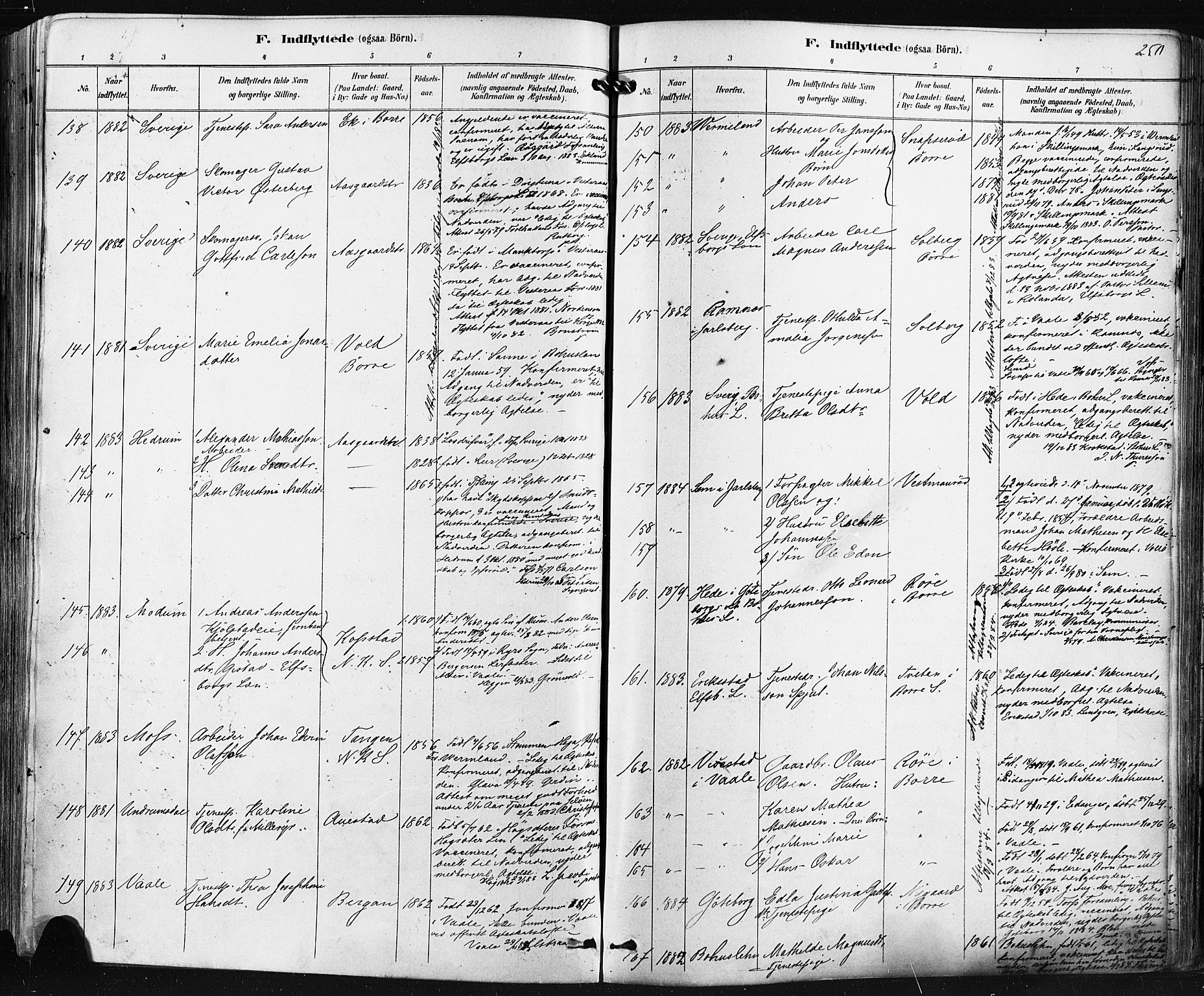 Borre kirkebøker, SAKO/A-338/F/Fa/L0009: Parish register (official) no. I 9, 1878-1896, p. 250