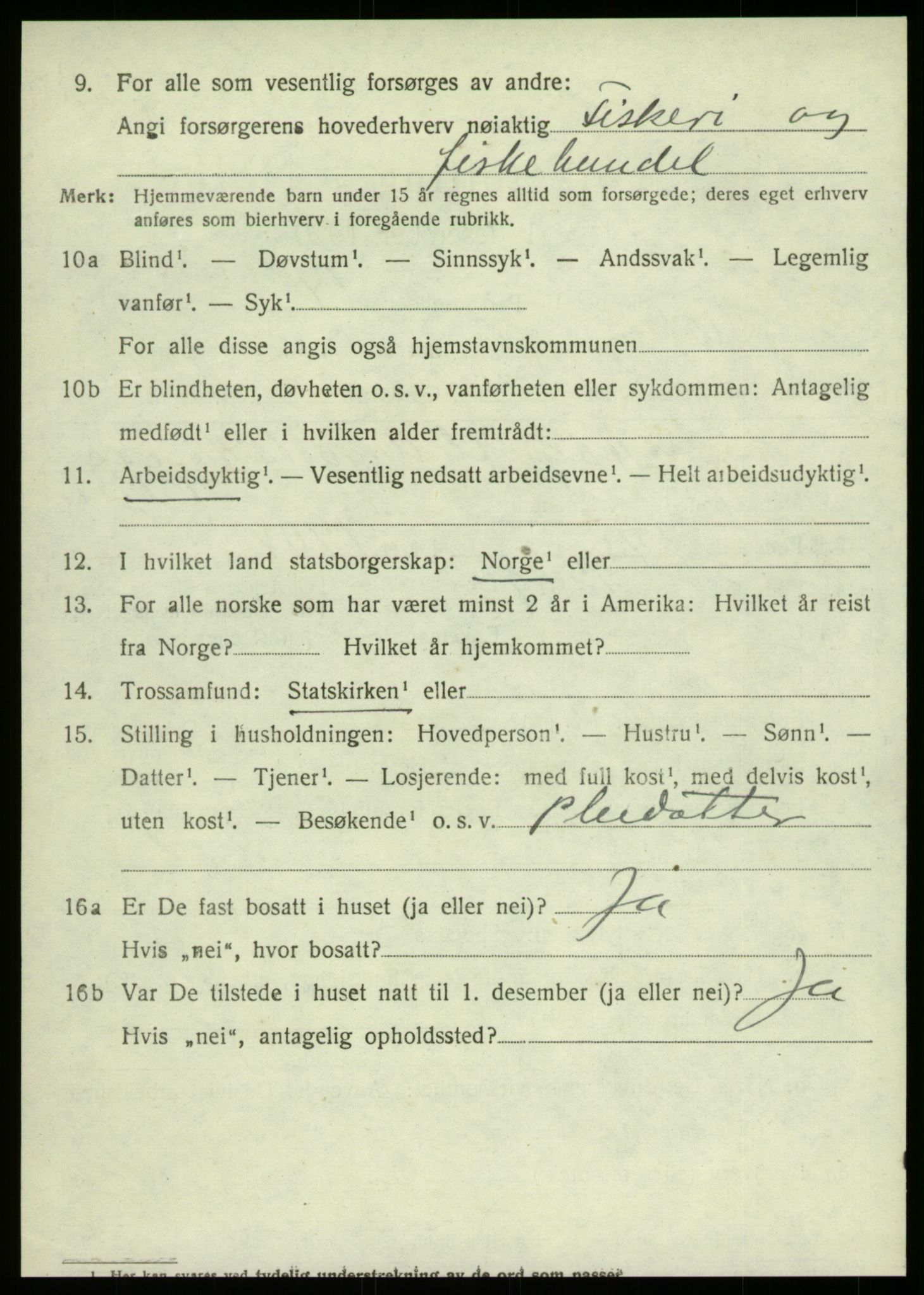 SAB, 1920 census for Askøy, 1920, p. 7923