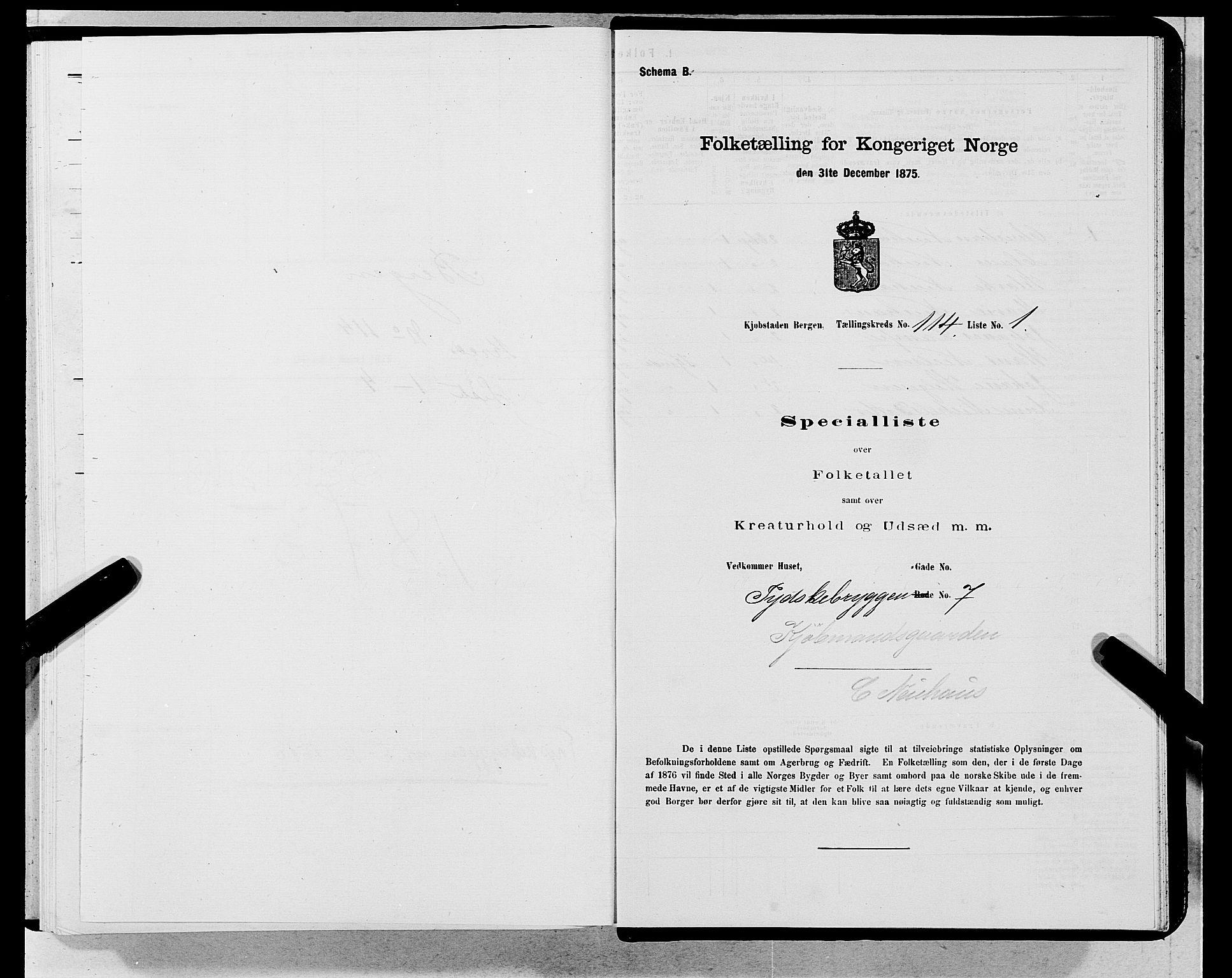 SAB, 1875 census for 1301 Bergen, 1875, p. 6172