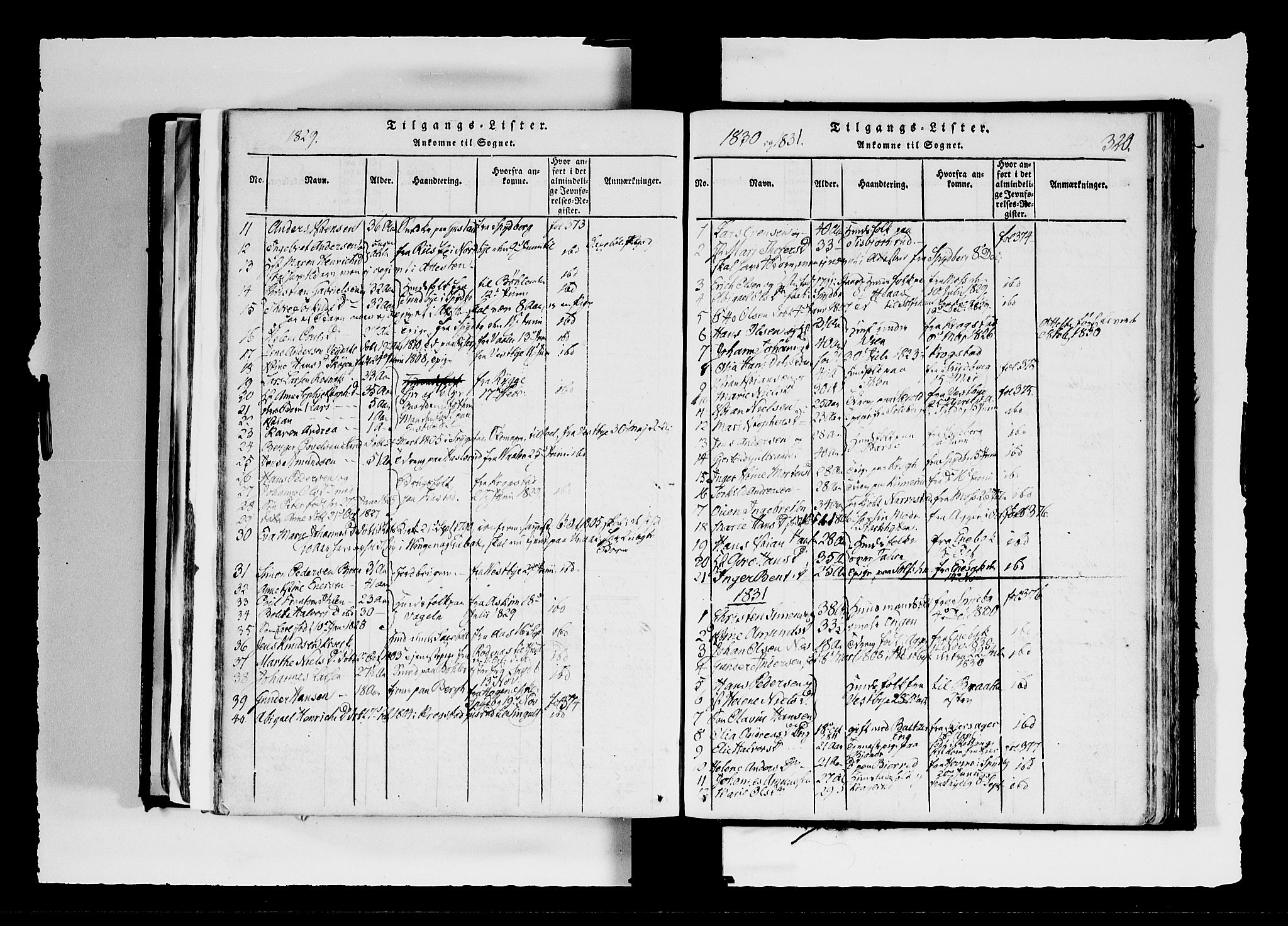 Hobøl prestekontor Kirkebøker, AV/SAO-A-2002/F/Fa/L0002: Parish register (official) no. I 2, 1814-1841, p. 320