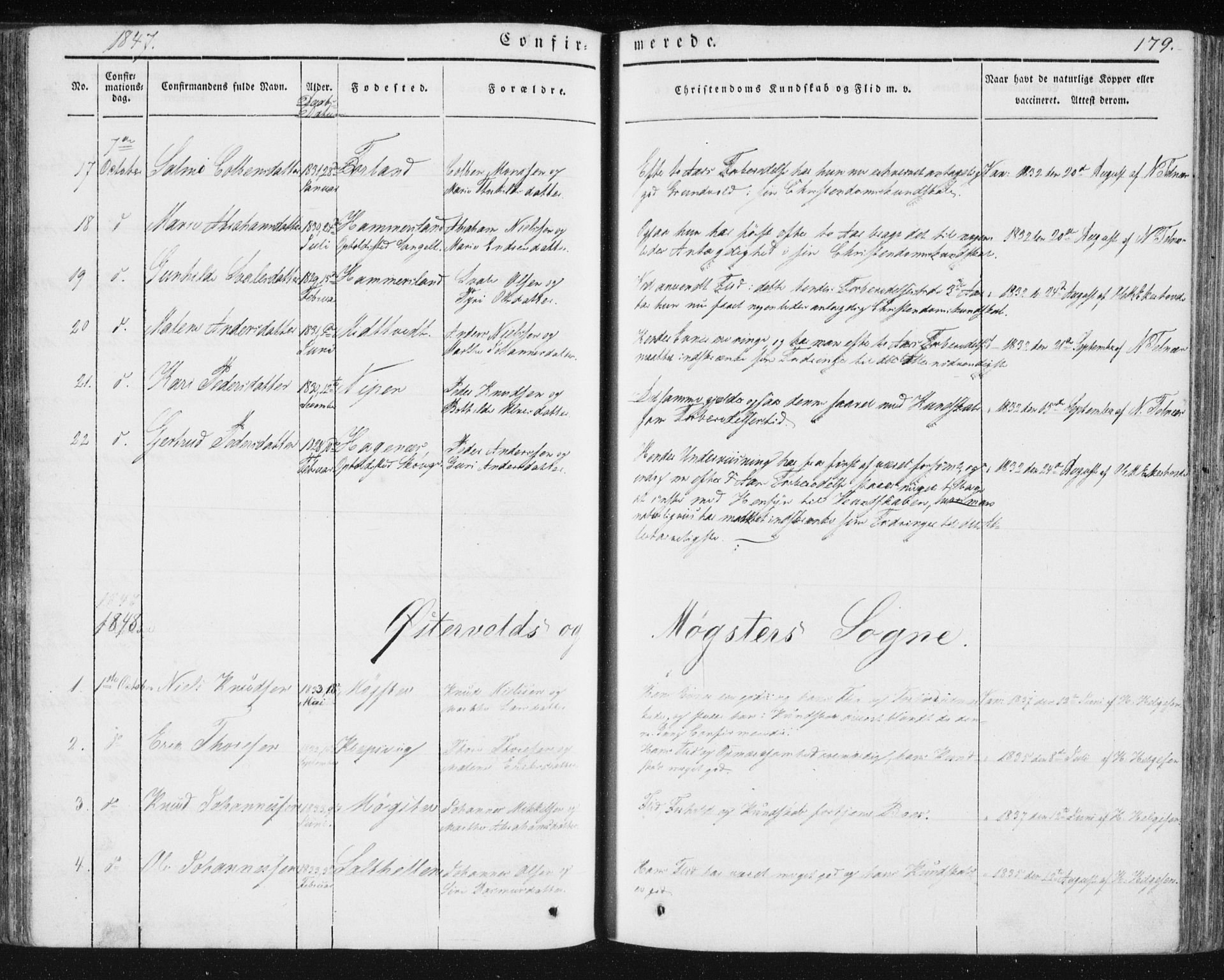 Sund sokneprestembete, AV/SAB-A-99930: Parish register (official) no. A 13, 1835-1849, p. 179