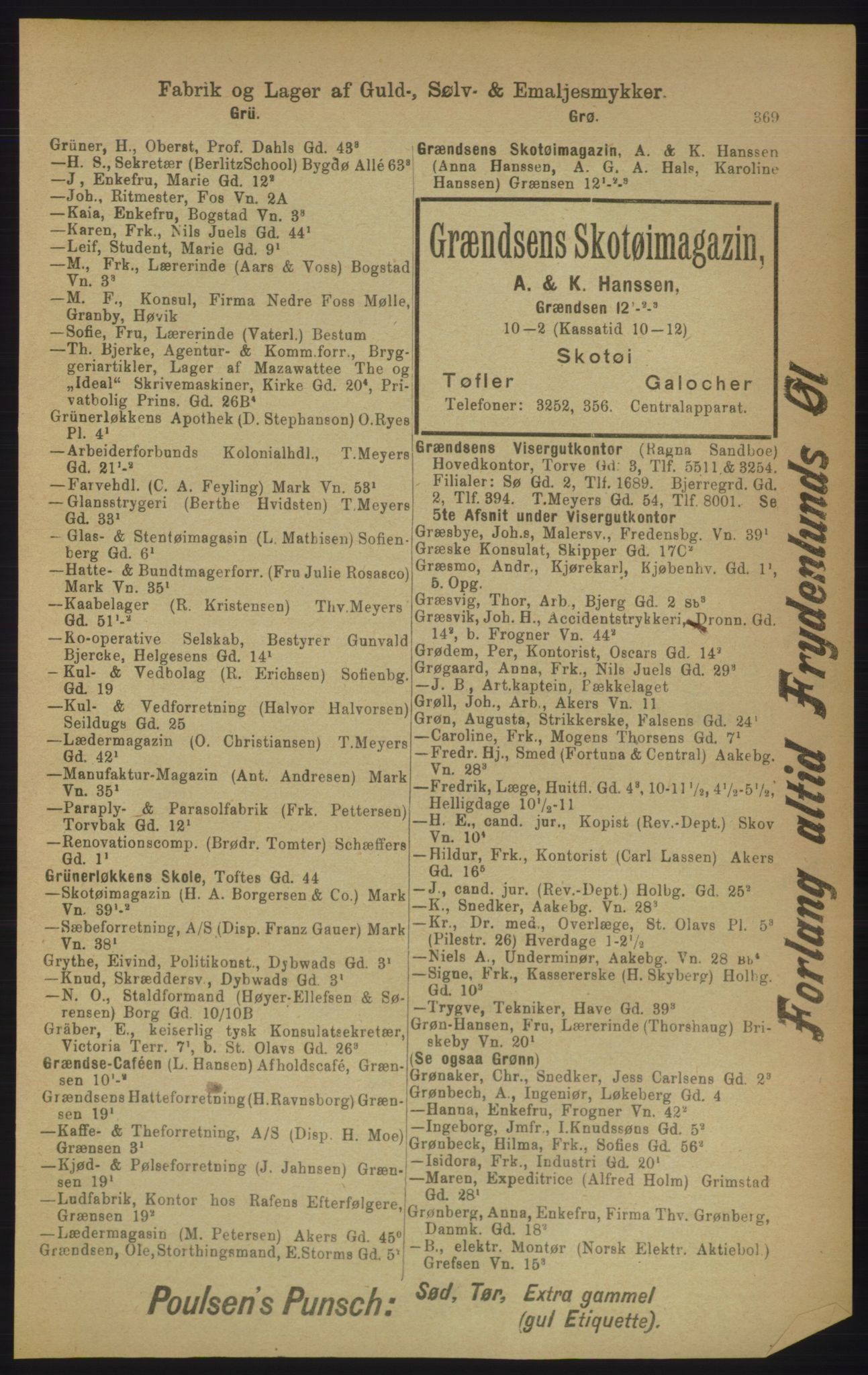 Kristiania/Oslo adressebok, PUBL/-, 1906, p. 369