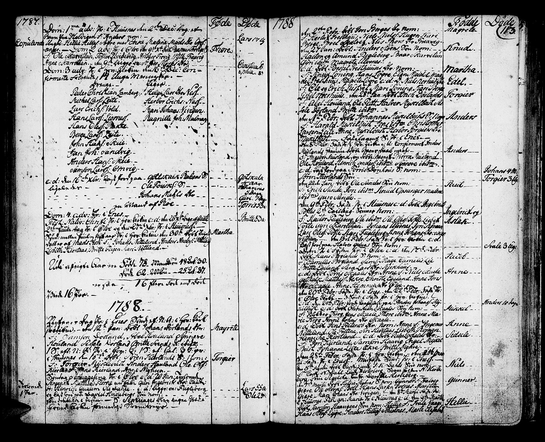Kvinnherad sokneprestembete, SAB/A-76401/H/Haa: Parish register (official) no. A 4, 1778-1811, p. 113