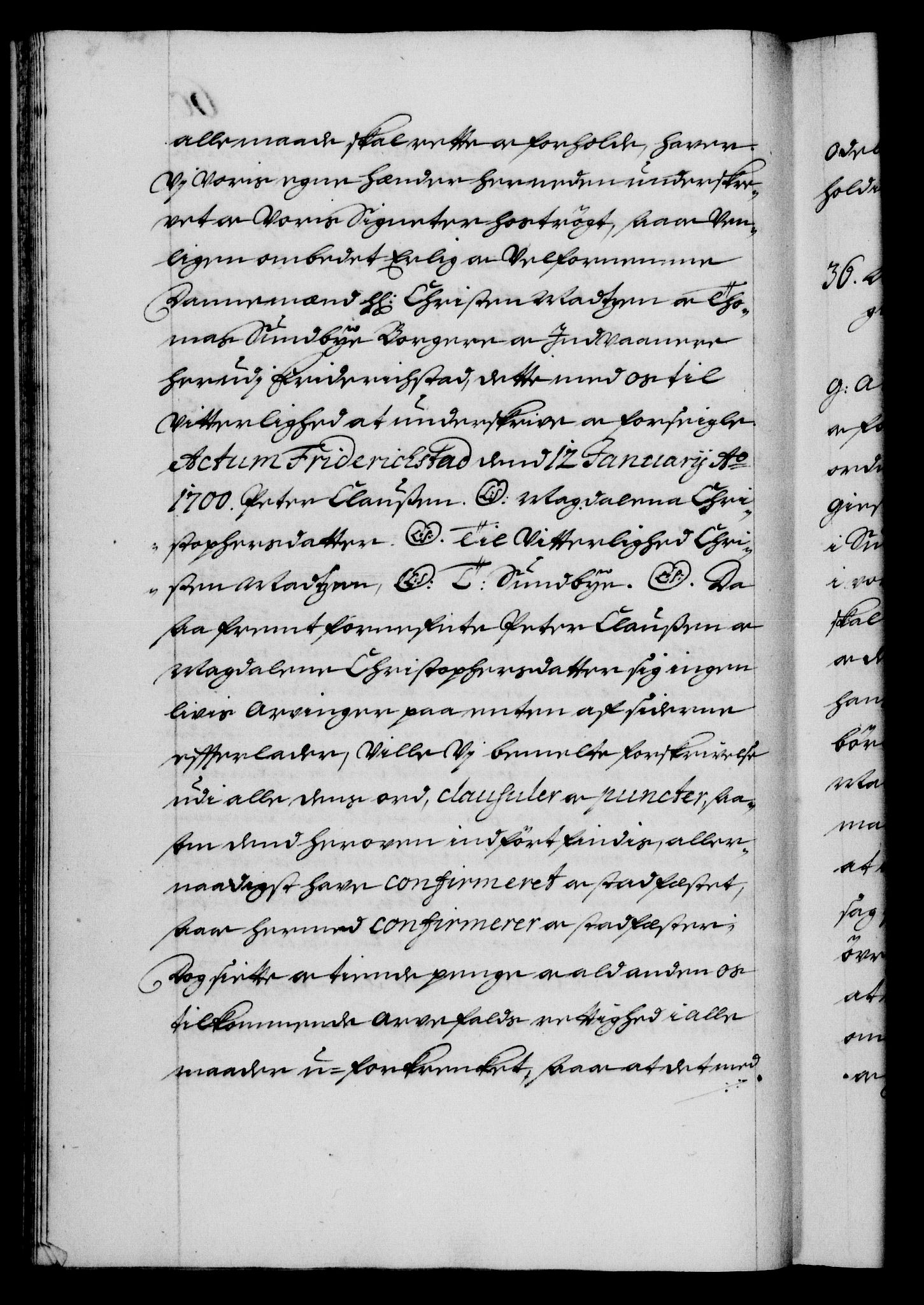 Danske Kanselli 1572-1799, AV/RA-EA-3023/F/Fc/Fca/Fcaa/L0018: Norske registre, 1699-1703, p. 60b