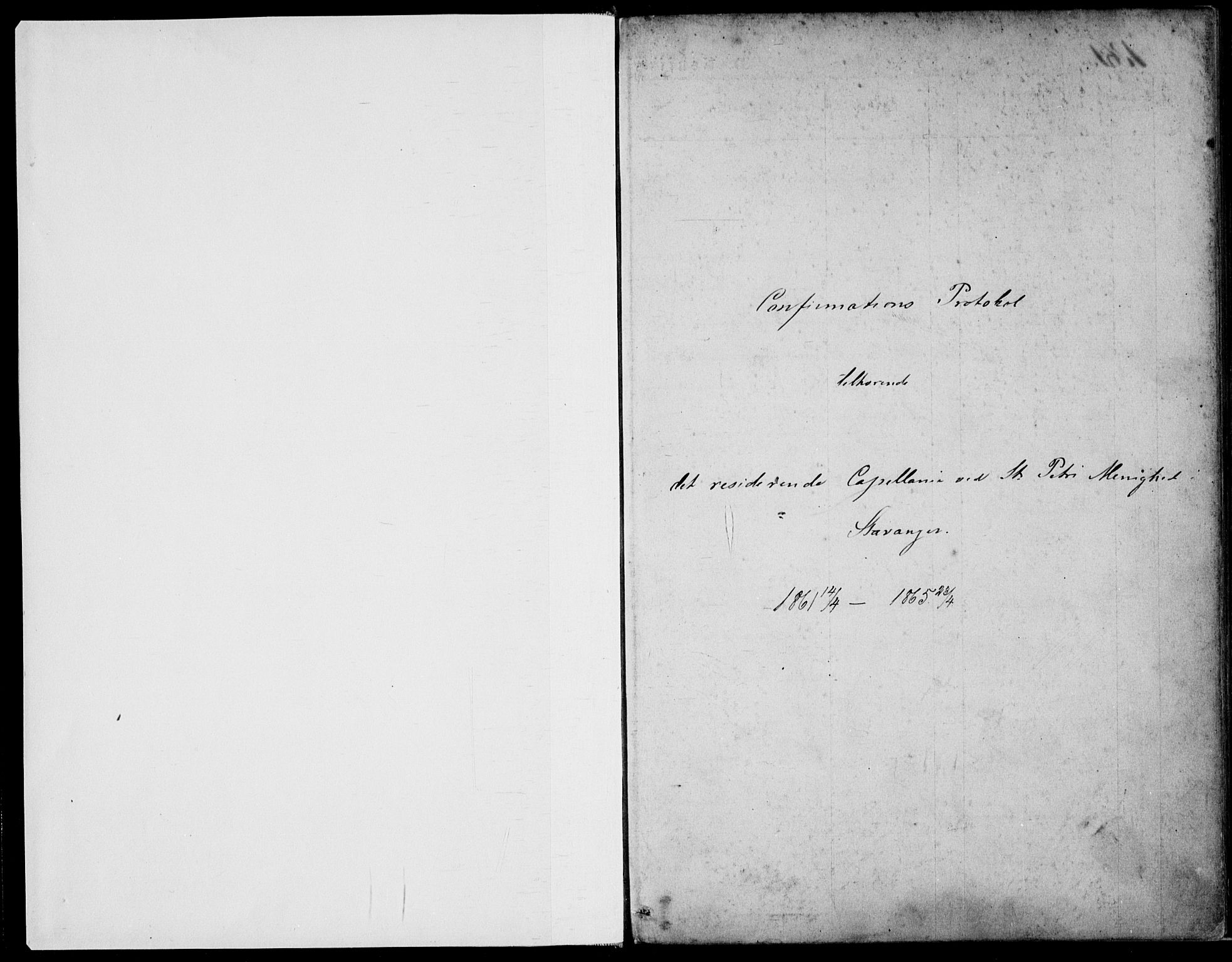 St. Petri sokneprestkontor, SAST/A-101813/001/30/30BA/L0004: Parish register (official) no. A 4, 1861-1865, p. 1
