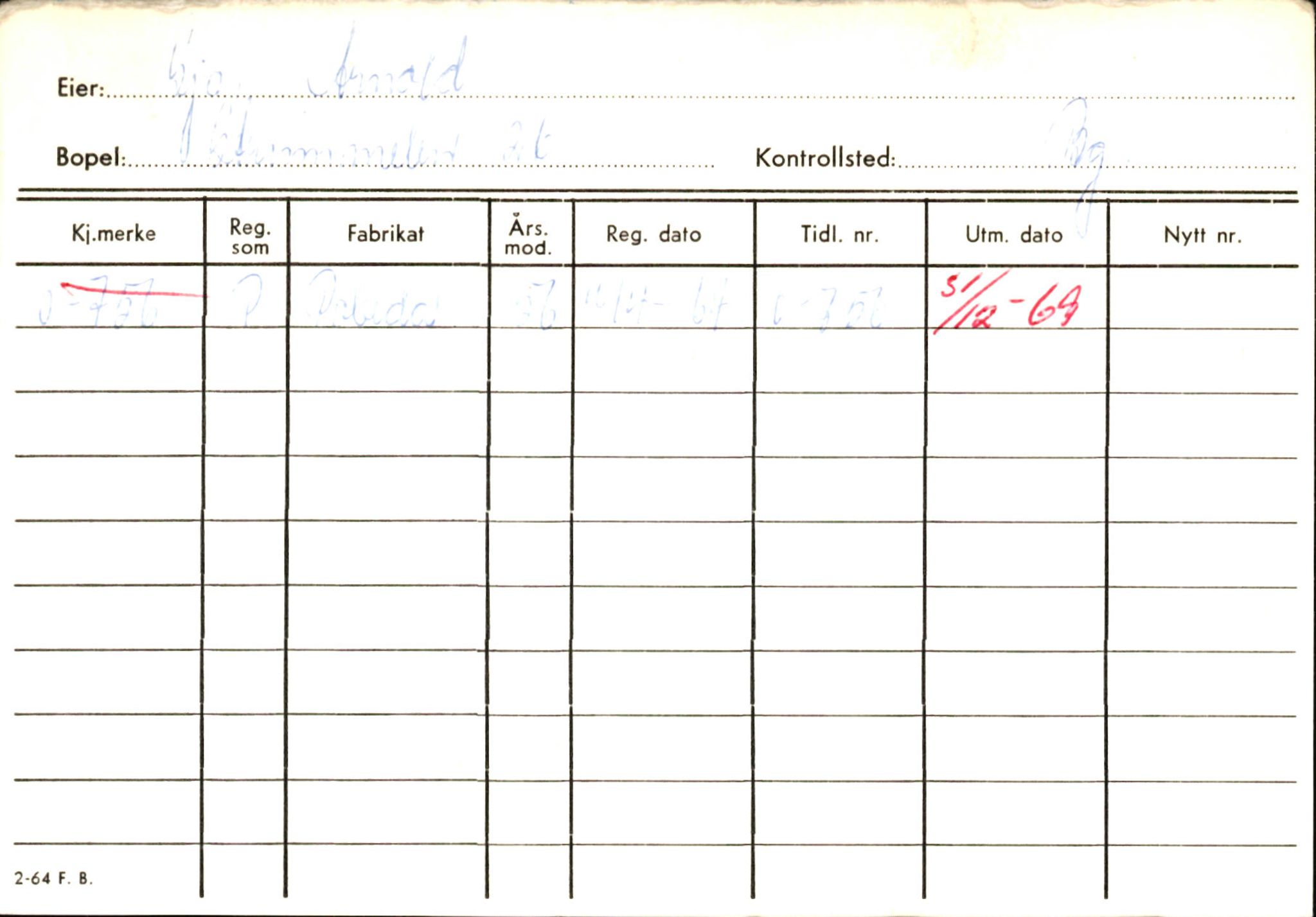 Statens vegvesen, Hordaland vegkontor, AV/SAB-A-5201/2/Hb/L0031: O-eierkort S, 1920-1971, p. 11