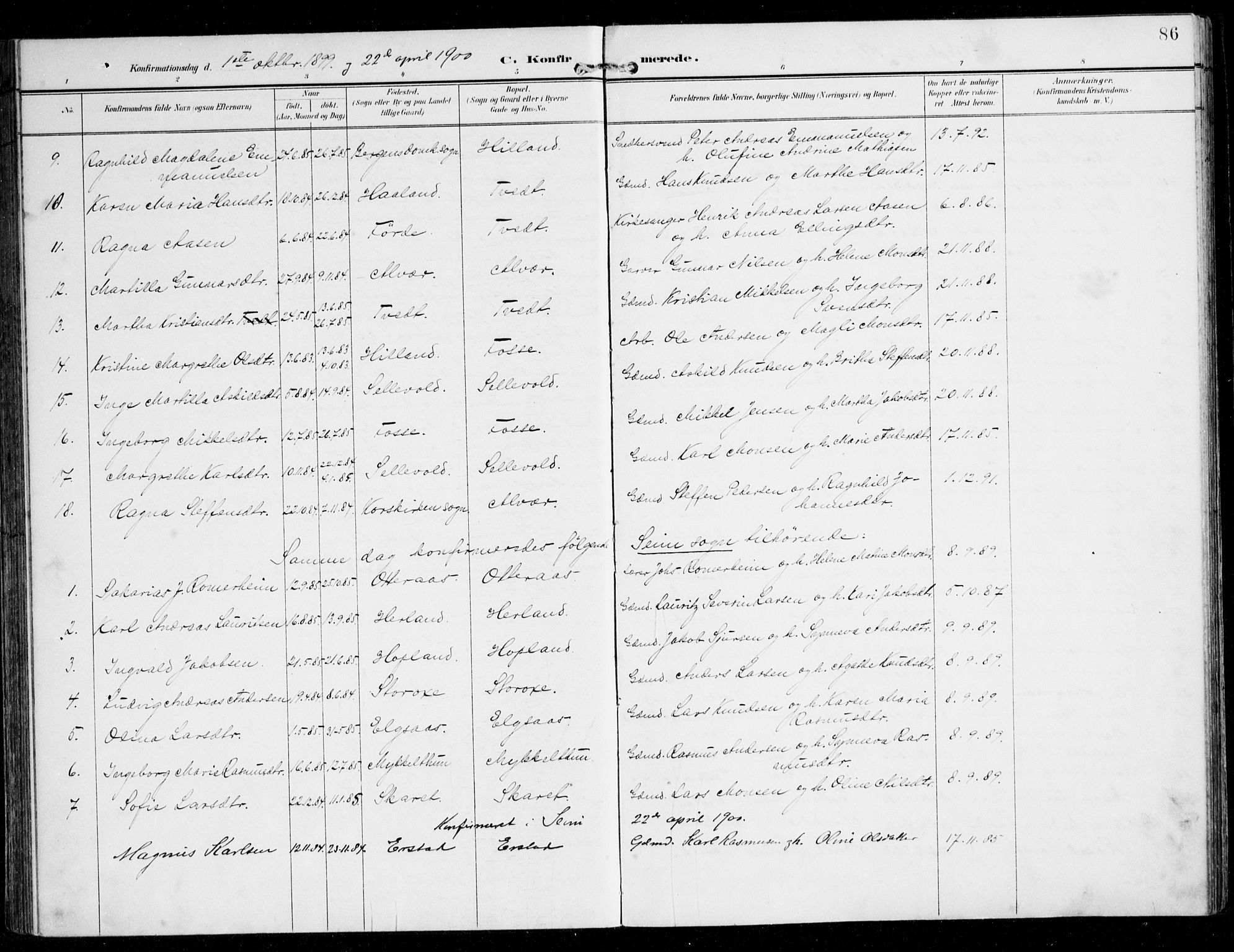 Alversund Sokneprestembete, SAB/A-73901/H/Ha/Haa/Haaa/L0003: Parish register (official) no. A 3, 1897-1926, p. 86