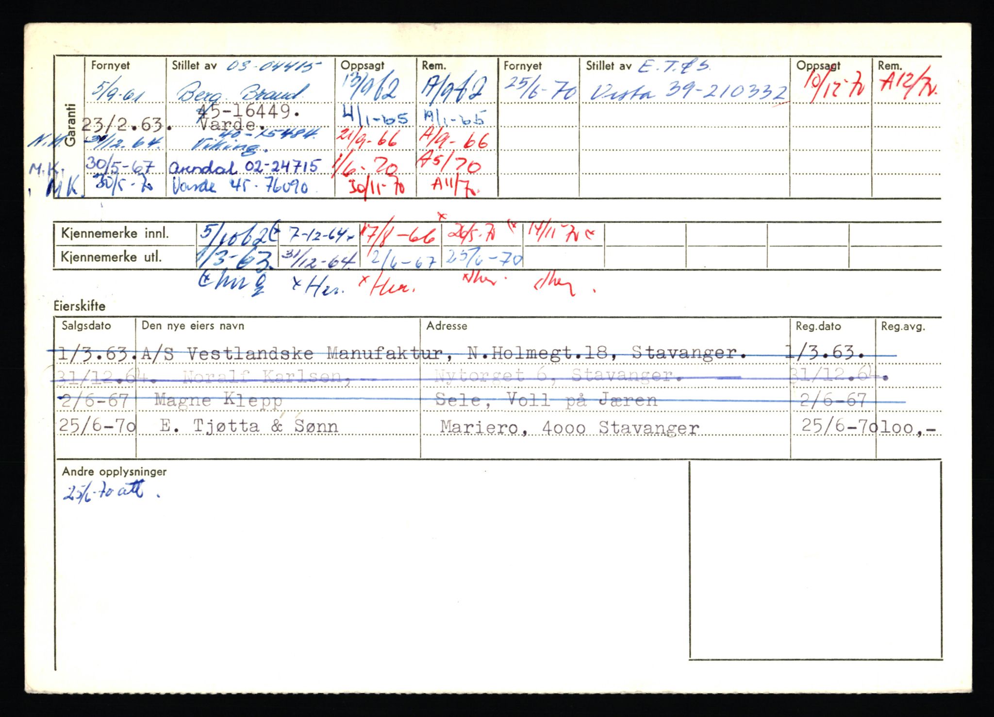 Stavanger trafikkstasjon, AV/SAST-A-101942/0/F/L0075: L-88800 - L-92499, 1930-1971, p. 1036