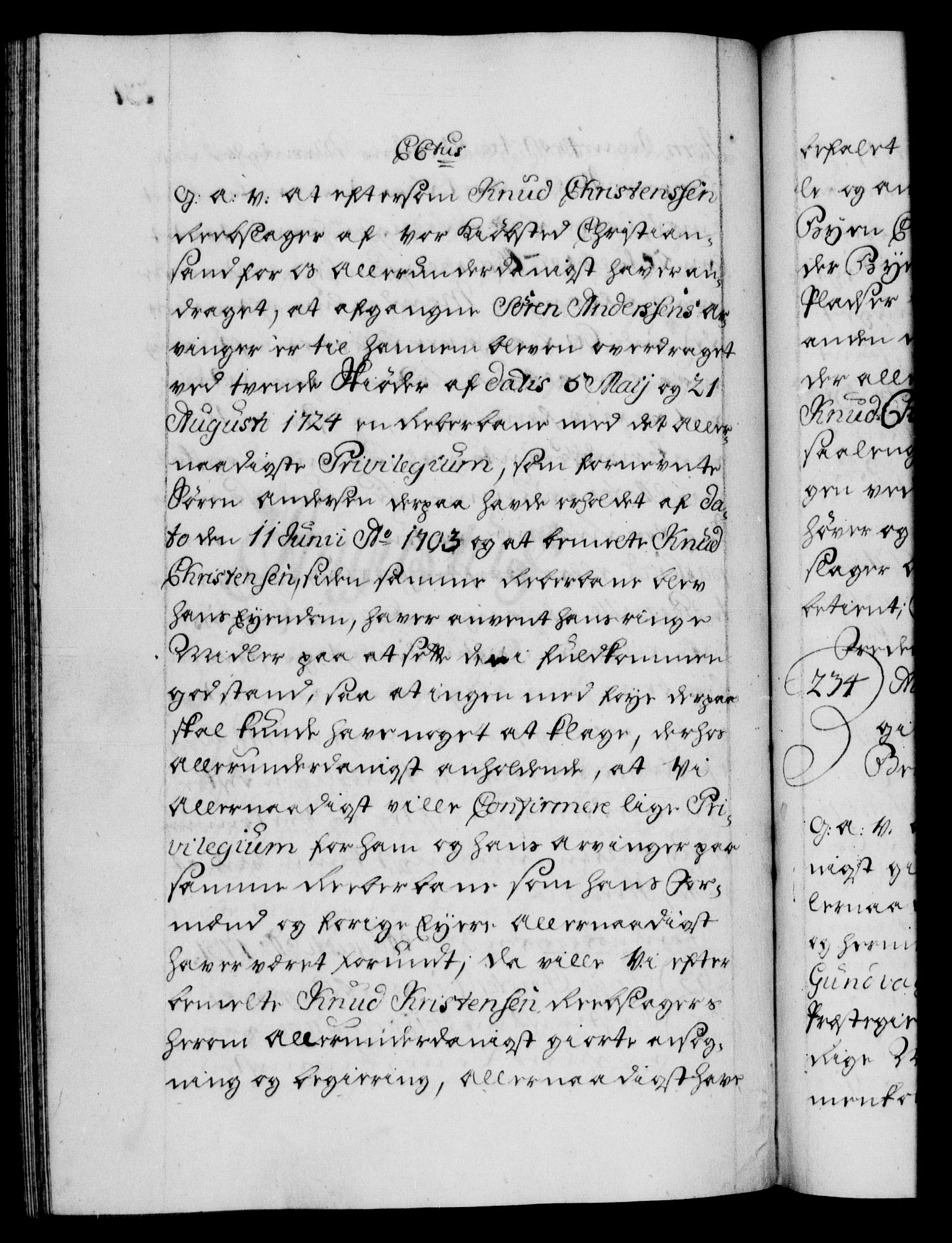 Danske Kanselli 1572-1799, AV/RA-EA-3023/F/Fc/Fca/Fcaa/L0027: Norske registre, 1730-1732, p. 231b