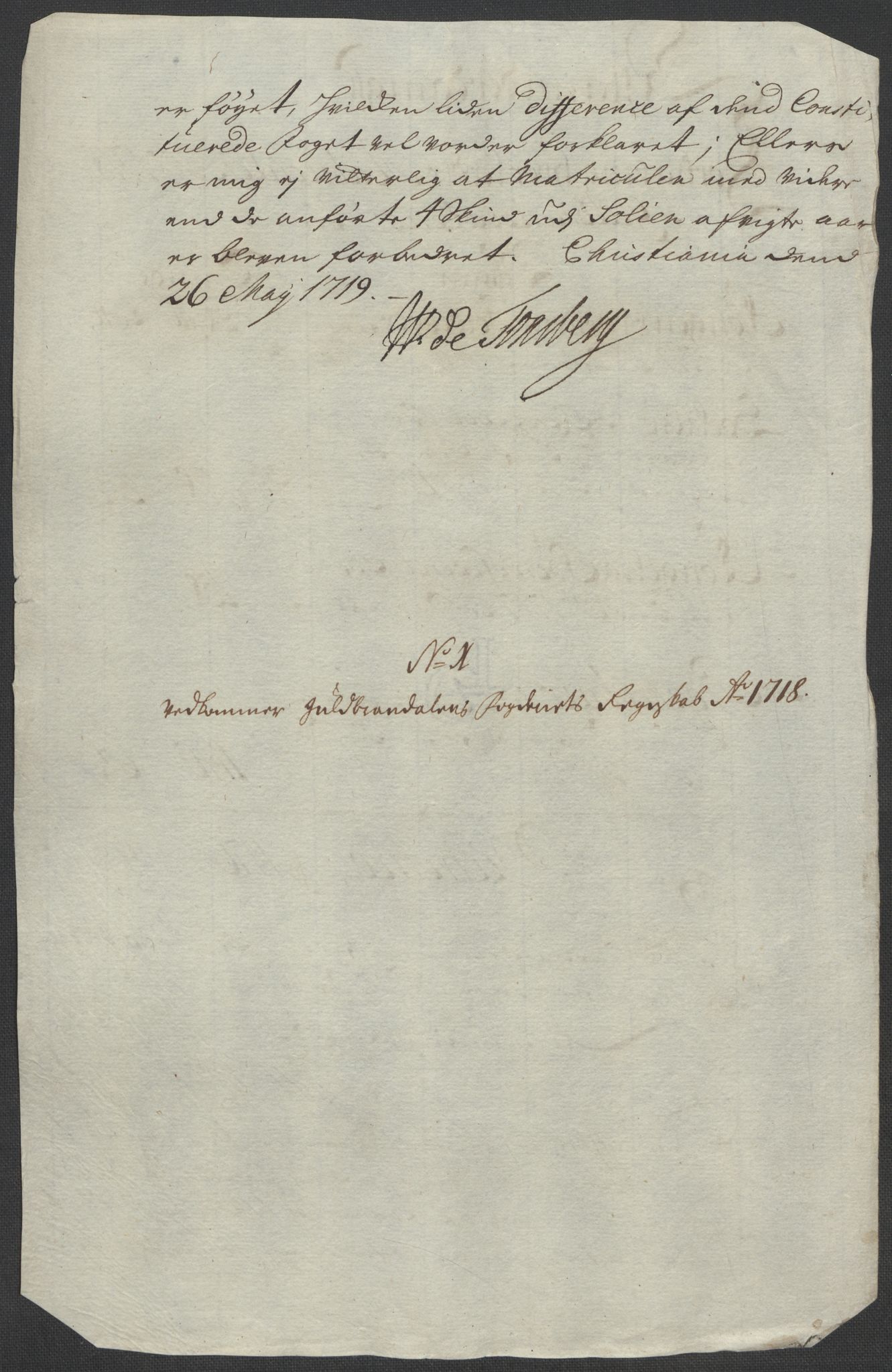 Rentekammeret inntil 1814, Reviderte regnskaper, Fogderegnskap, AV/RA-EA-4092/R17/L1188: Fogderegnskap Gudbrandsdal, 1718, p. 11