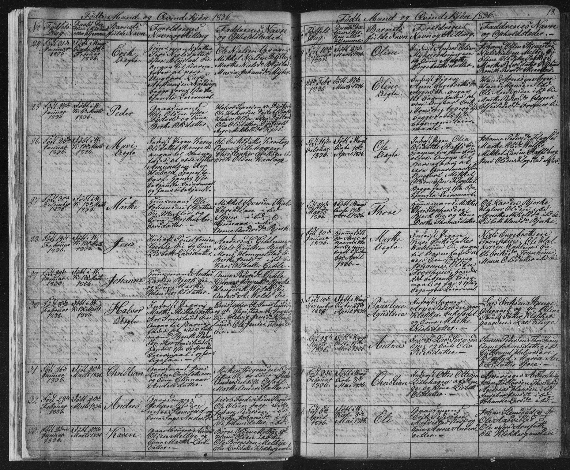 Vang prestekontor, Hedmark, SAH/PREST-008/H/Ha/Hab/L0008: Parish register (copy) no. 8, 1832-1854, p. 18