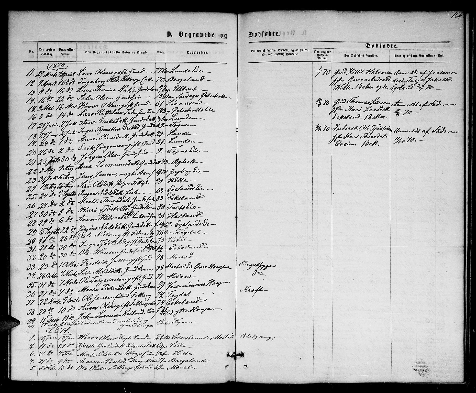 Gjerstad sokneprestkontor, AV/SAK-1111-0014/F/Fb/Fba/L0006: Parish register (copy) no. B 6, 1868-1890, p. 166