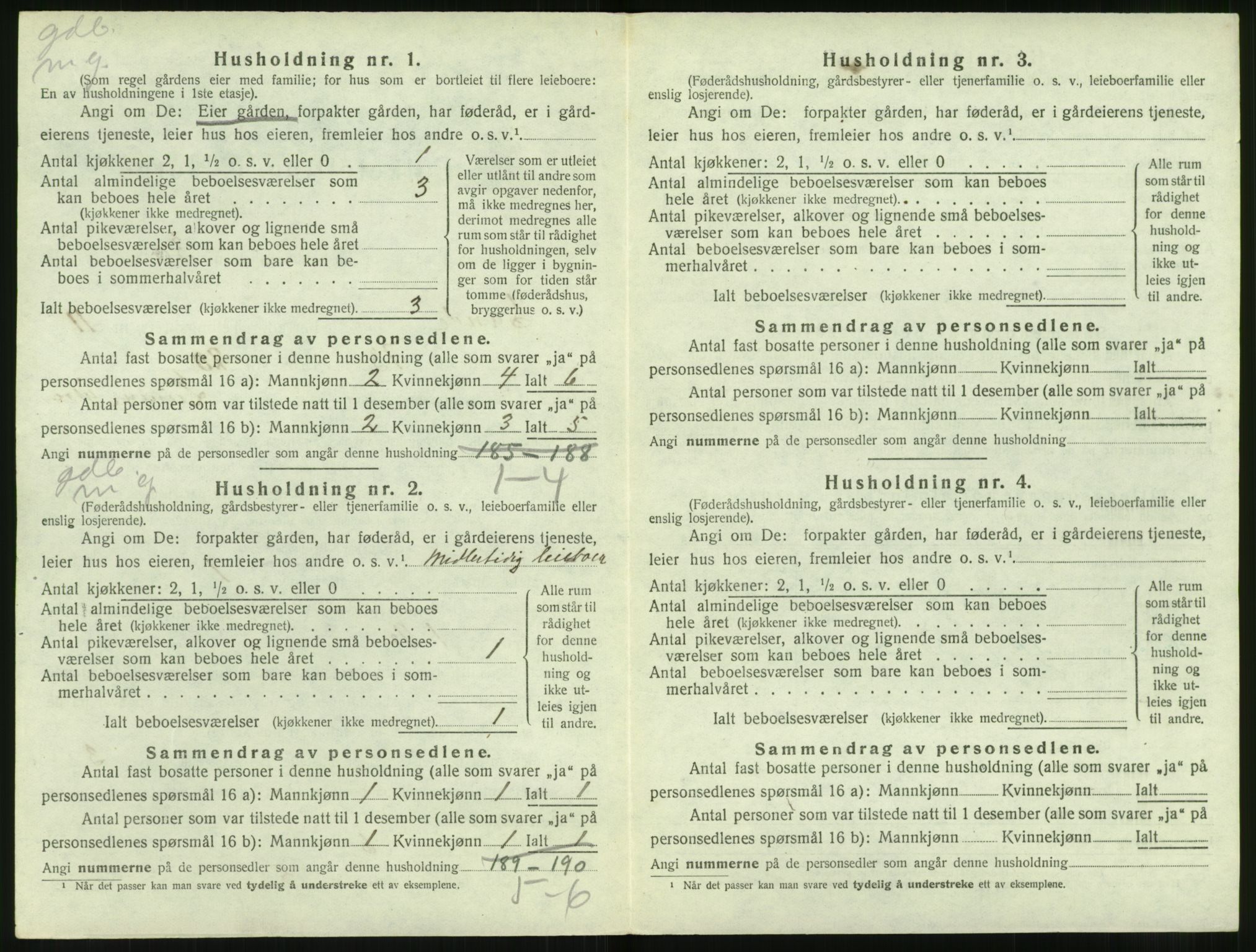 SAT, 1920 census for Sande (MR), 1920, p. 899