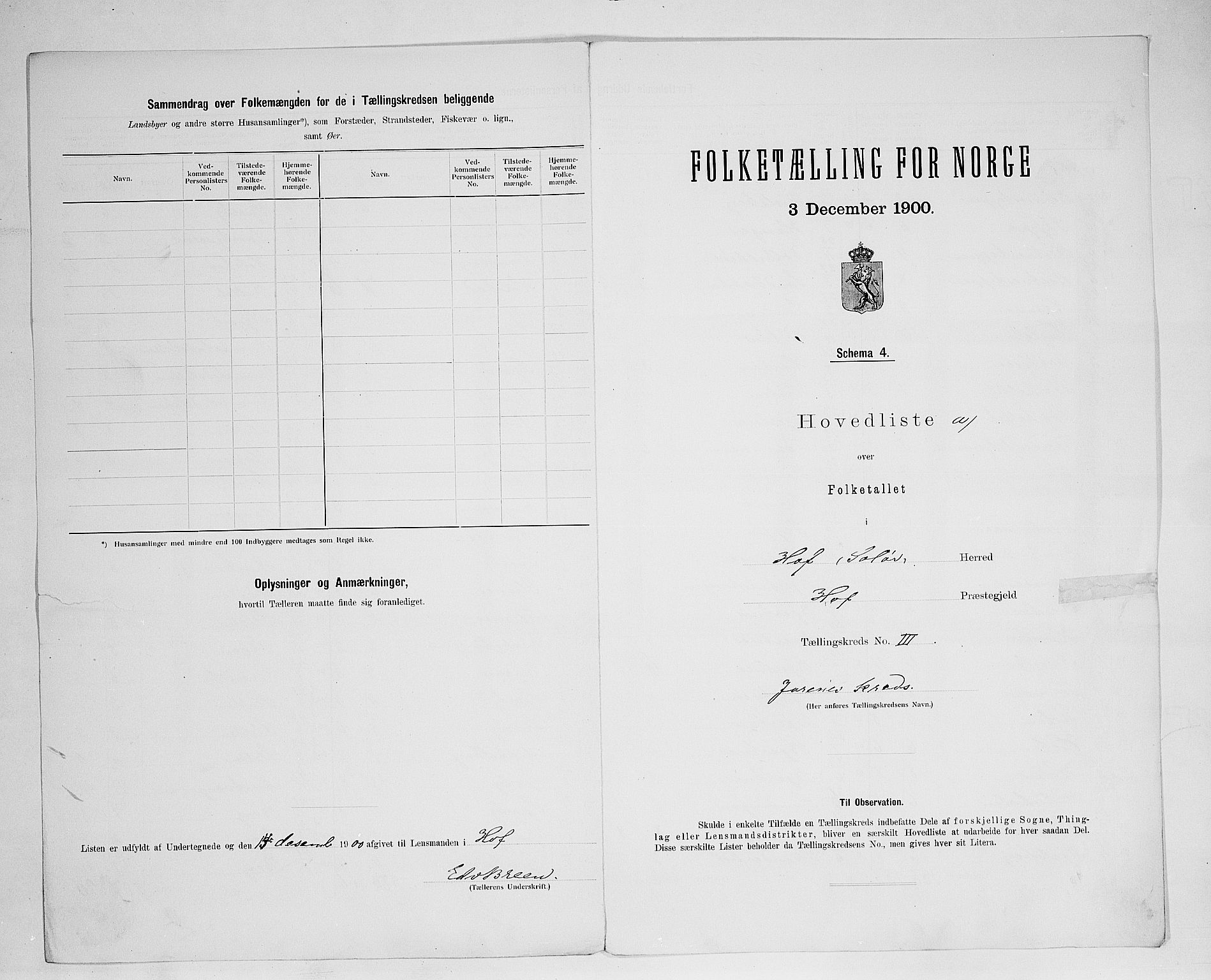 SAH, 1900 census for Hof, 1900, p. 19