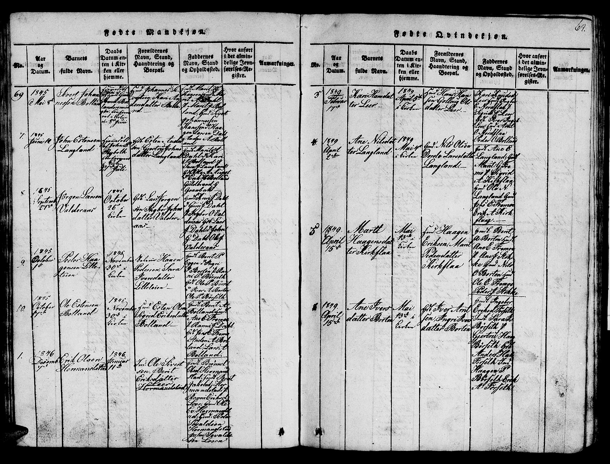 Ministerialprotokoller, klokkerbøker og fødselsregistre - Sør-Trøndelag, AV/SAT-A-1456/693/L1121: Parish register (copy) no. 693C02, 1816-1869, p. 64