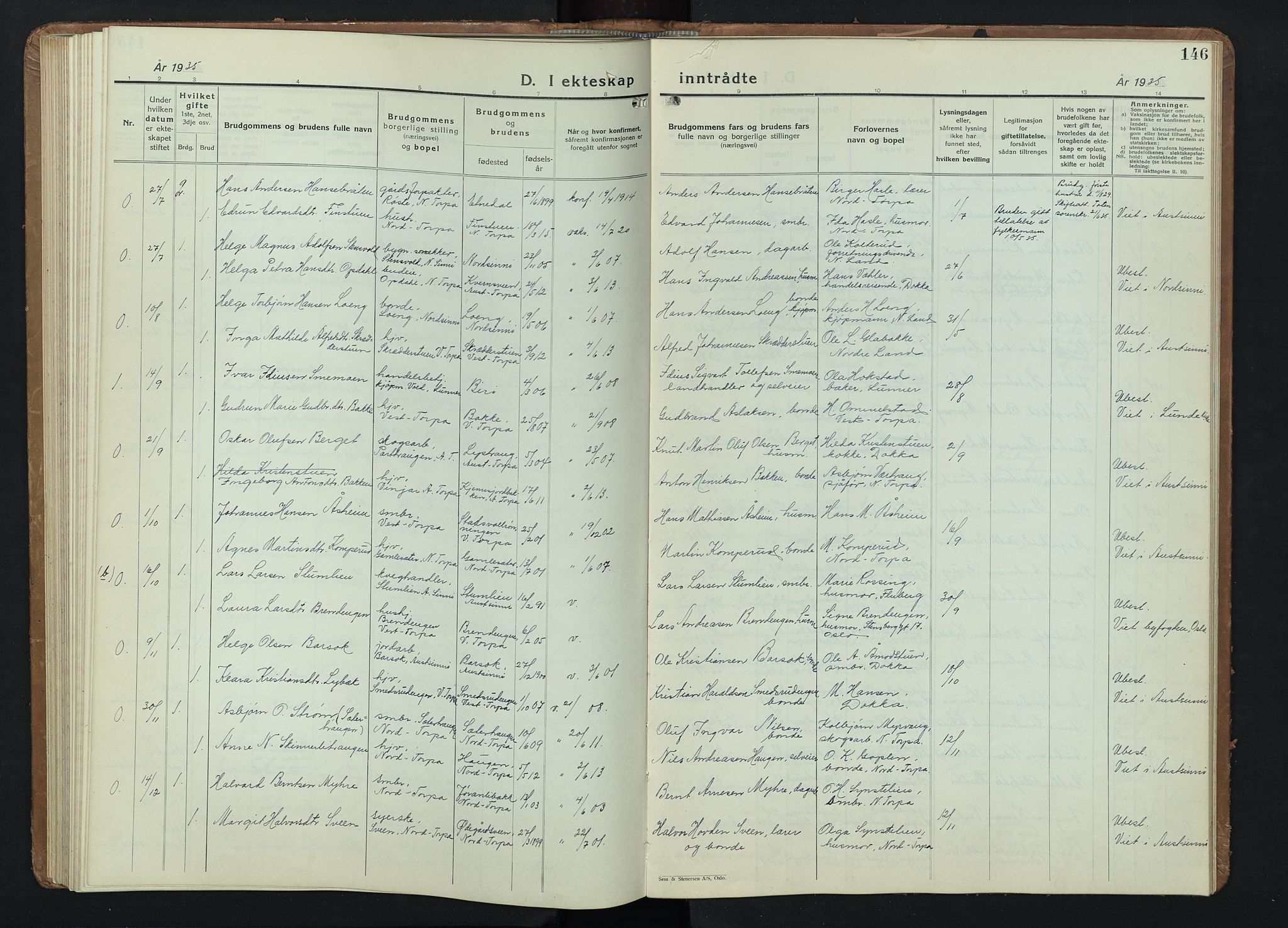 Nordre Land prestekontor, AV/SAH-PREST-124/H/Ha/Hab/L0004: Parish register (copy) no. 4, 1935-1954, p. 146