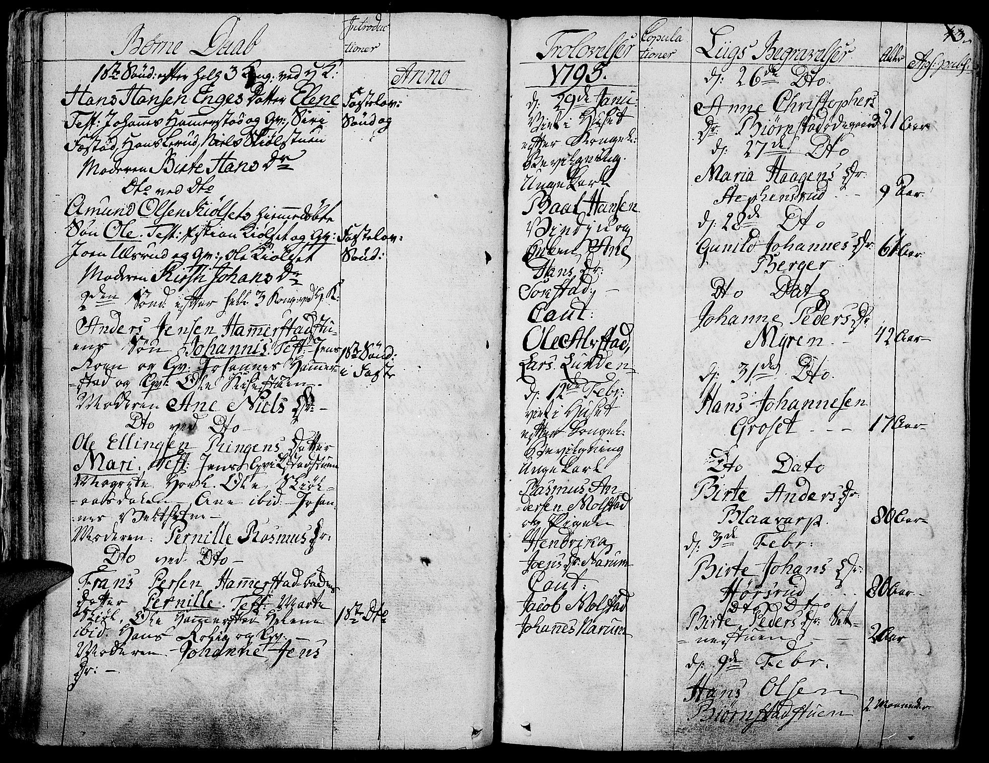 Toten prestekontor, SAH/PREST-102/H/Ha/Haa/L0007: Parish register (official) no. 7, 1794-1809, p. 43