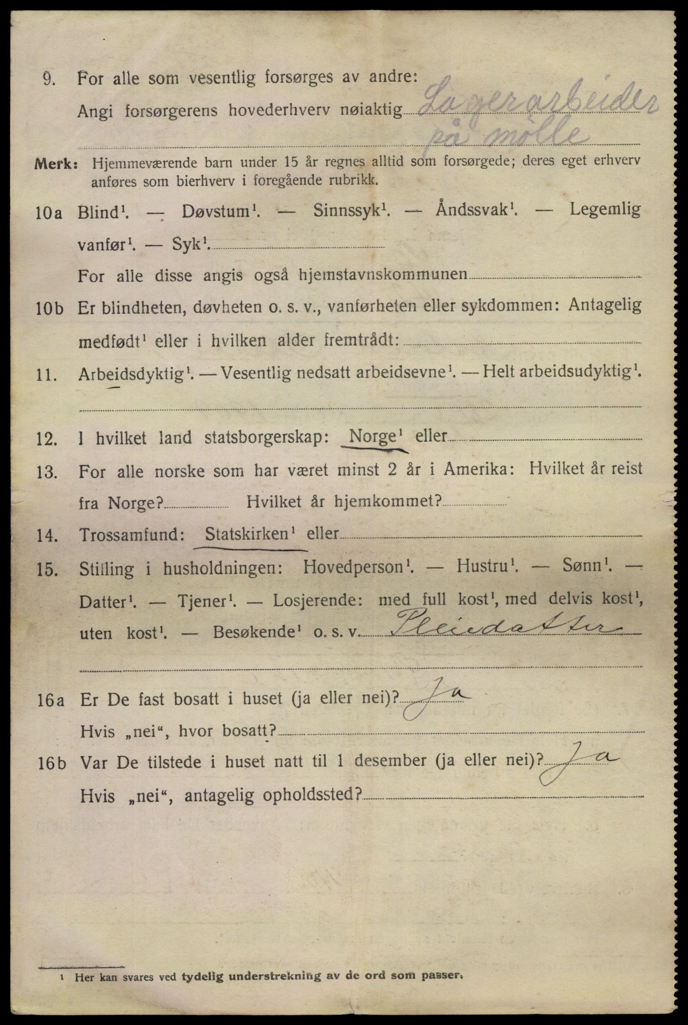 SAKO, 1920 census for Skien, 1920, p. 37299