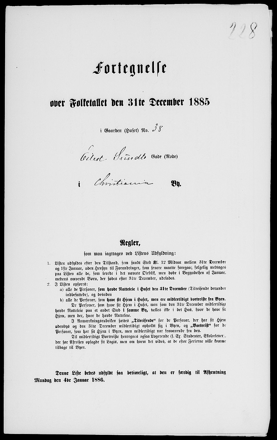 RA, 1885 census for 0301 Kristiania, 1885, p. 5259