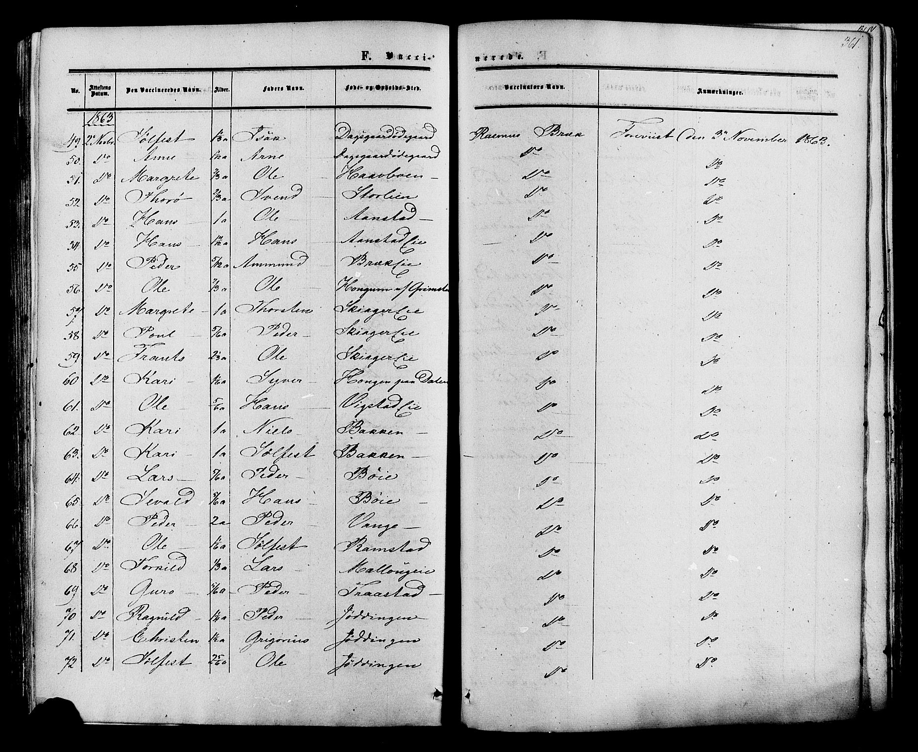 Lom prestekontor, AV/SAH-PREST-070/K/L0007: Parish register (official) no. 7, 1863-1884, p. 361