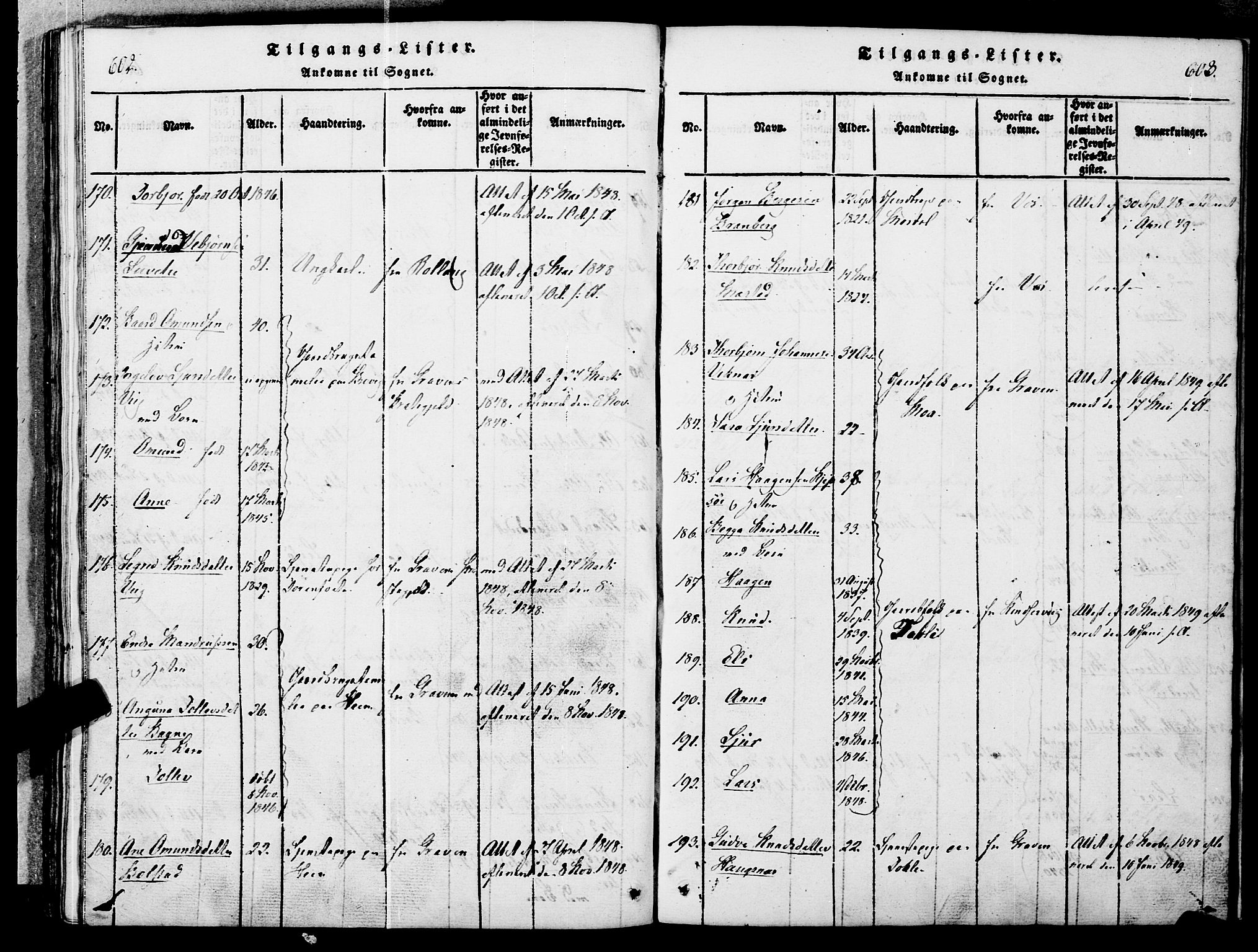 Ministerialprotokoller, klokkerbøker og fødselsregistre - Møre og Romsdal, AV/SAT-A-1454/545/L0585: Parish register (official) no. 545A01, 1818-1853, p. 602-603