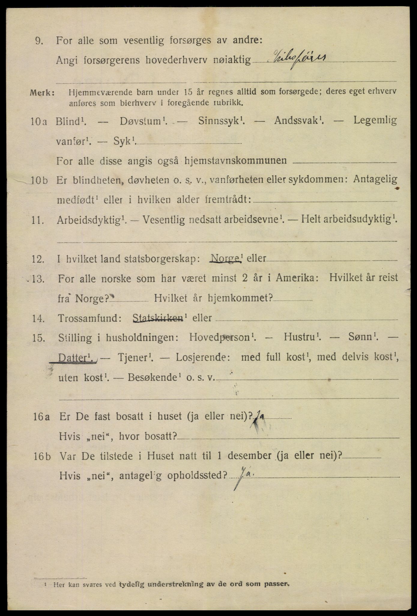 SAK, 1920 census for Grimstad, 1920, p. 6350