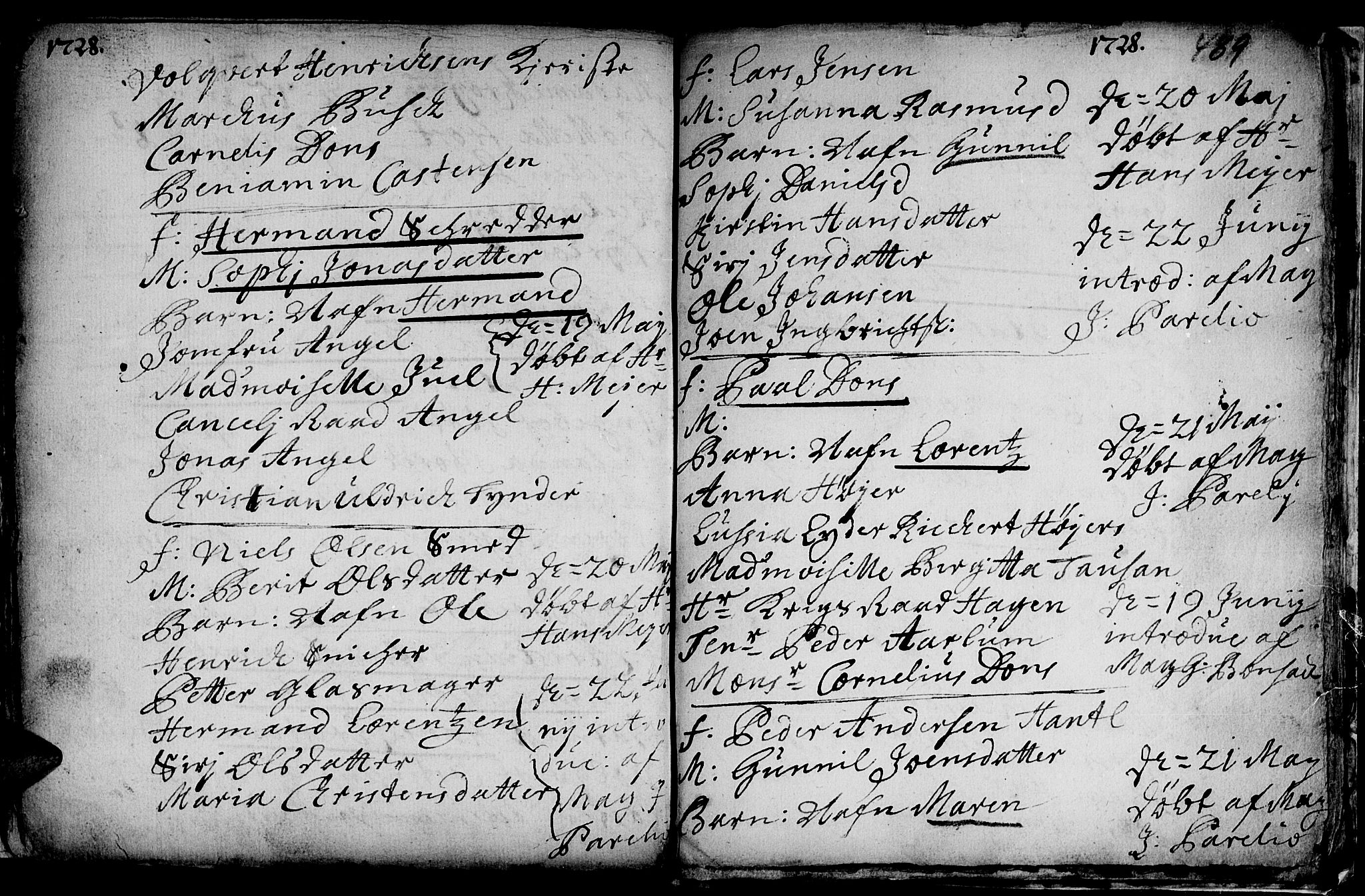 Ministerialprotokoller, klokkerbøker og fødselsregistre - Sør-Trøndelag, SAT/A-1456/601/L0035: Parish register (official) no. 601A03, 1713-1728, p. 489