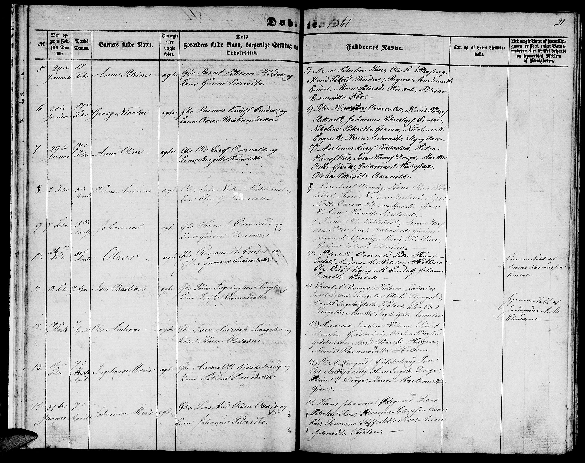 Ministerialprotokoller, klokkerbøker og fødselsregistre - Møre og Romsdal, AV/SAT-A-1454/520/L0291: Parish register (copy) no. 520C03, 1854-1881, p. 21