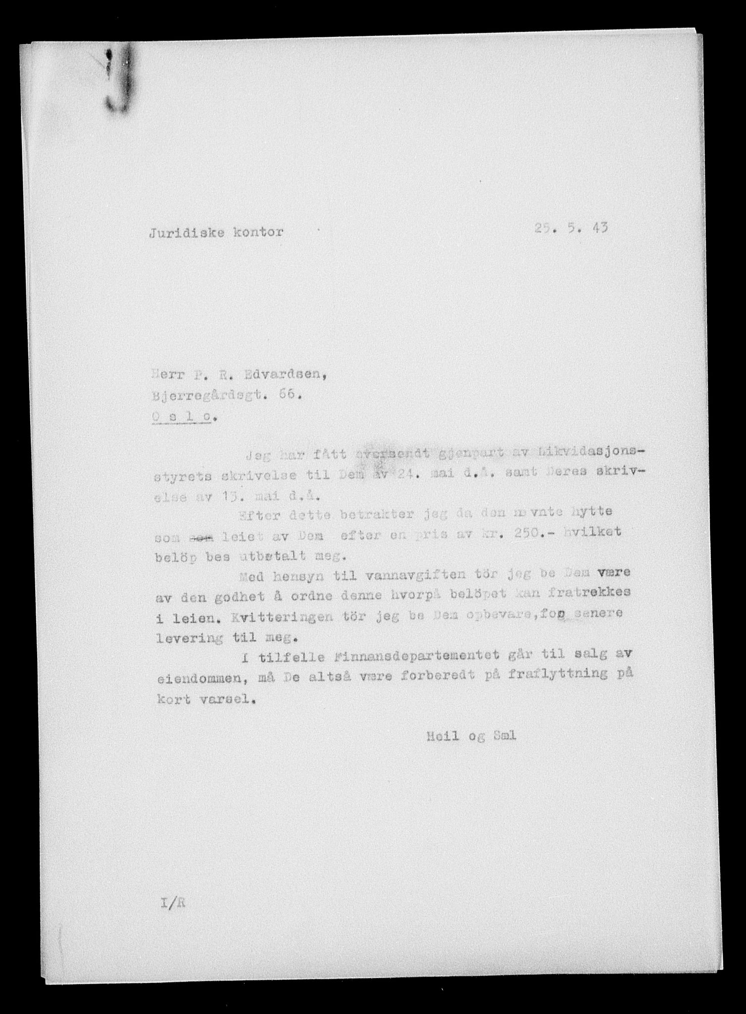 Justisdepartementet, Tilbakeføringskontoret for inndratte formuer, AV/RA-S-1564/H/Hc/Hcc/L0948: --, 1945-1947, p. 118