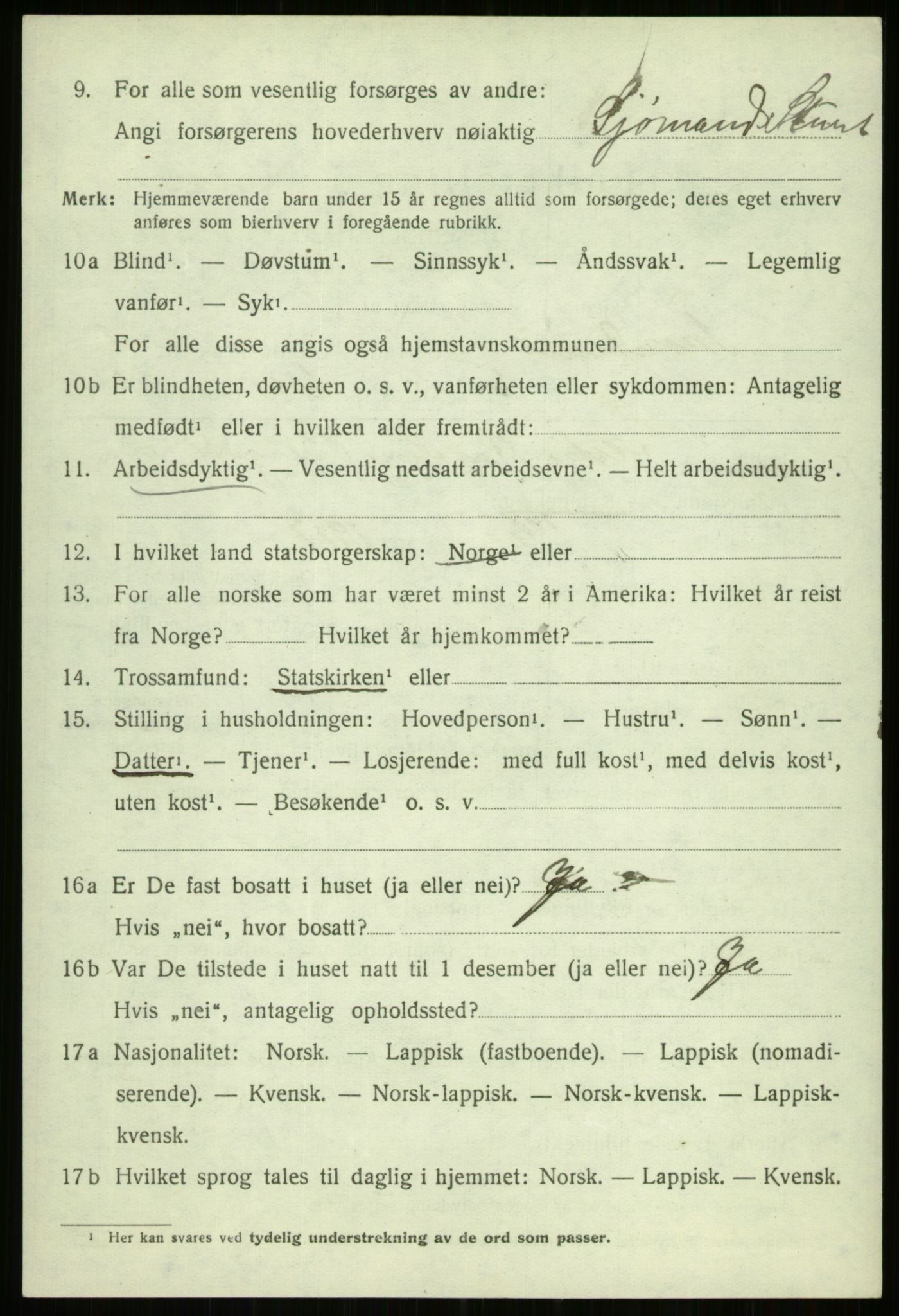 SATØ, 1920 census for Trondenes, 1920, p. 16375